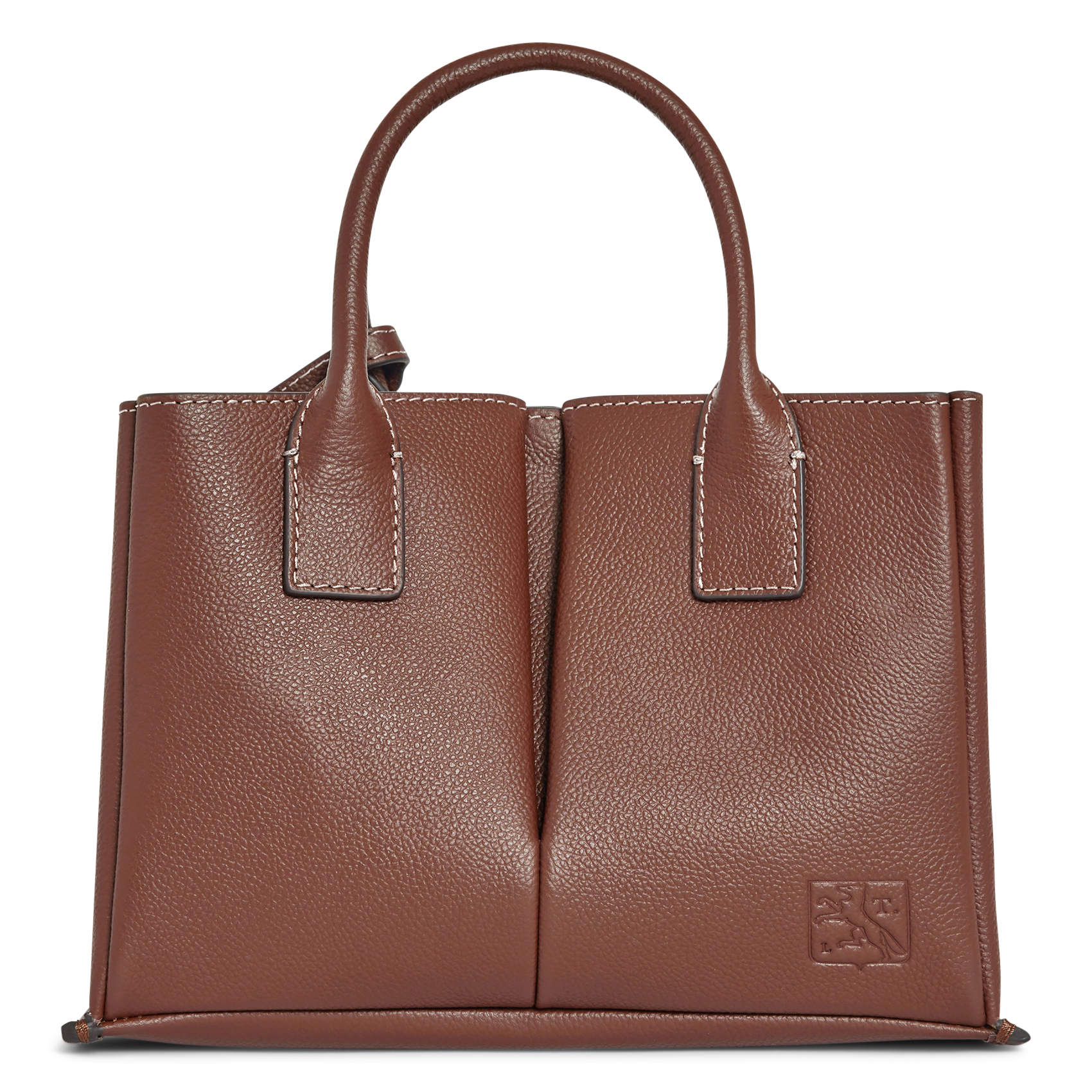 Sac porté main en cuir LE TANNEUR Marron