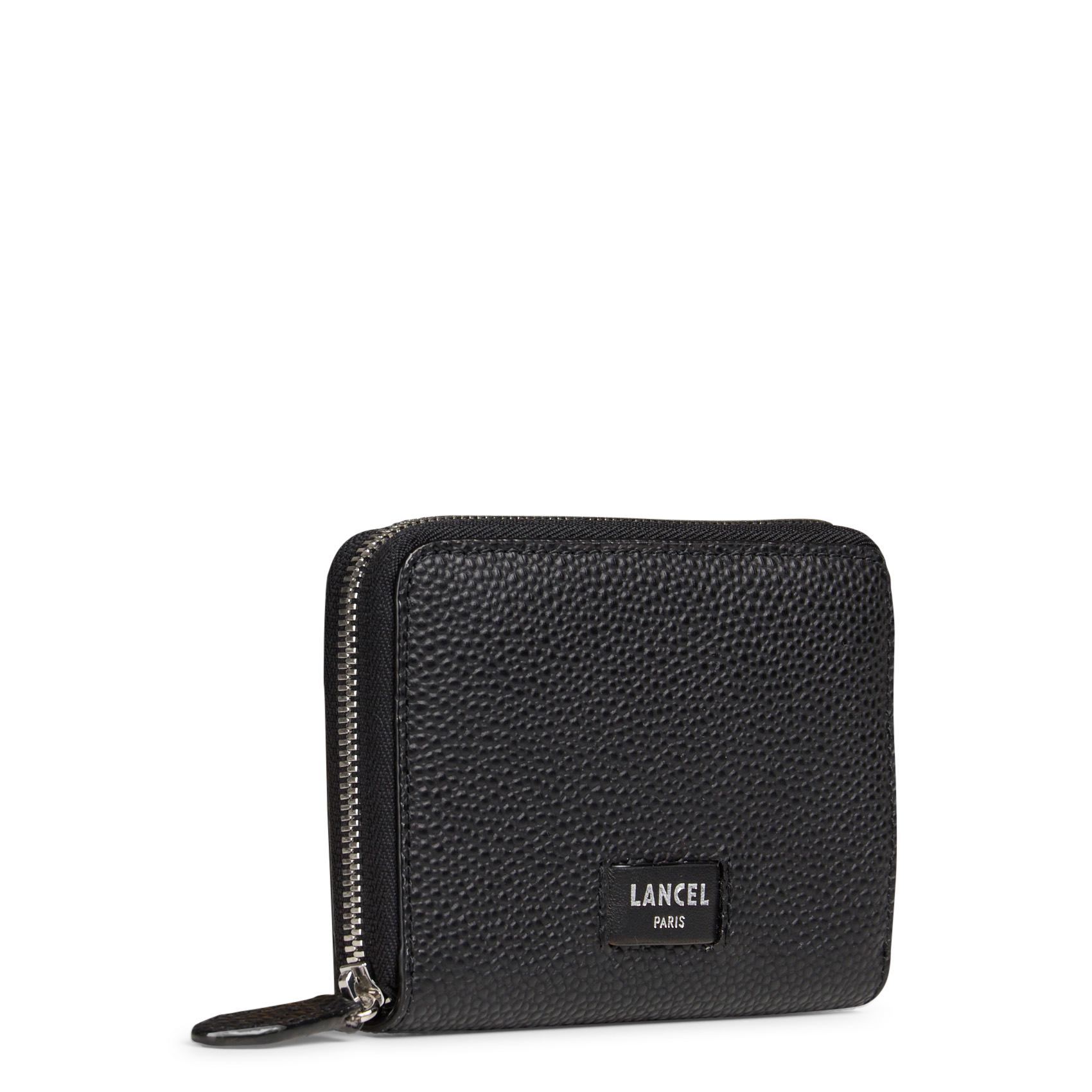Leren portefeuille met rits LANCEL Zwart