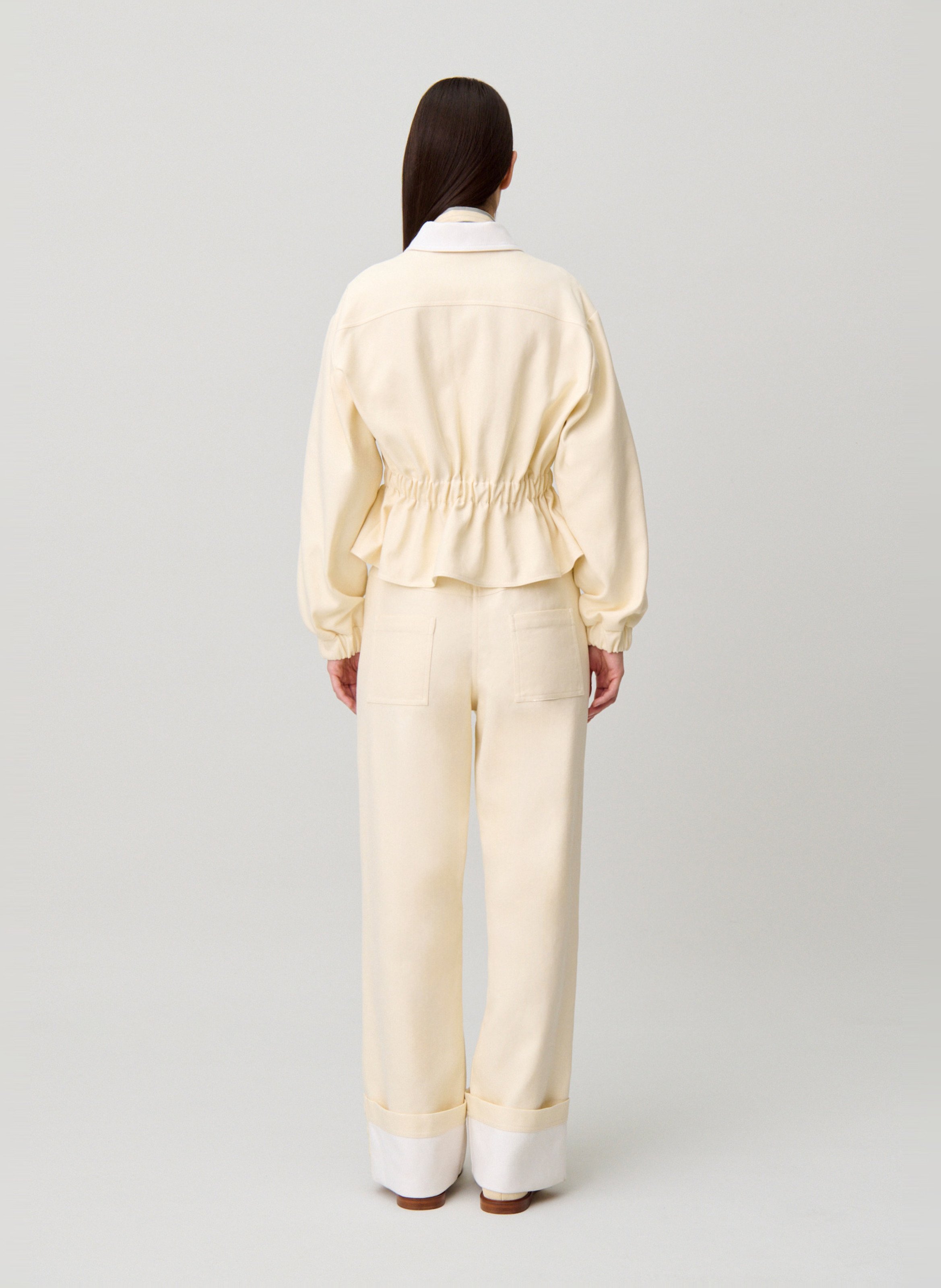 Fitted cotton jacket CLAUDIE PIERLOT Beige