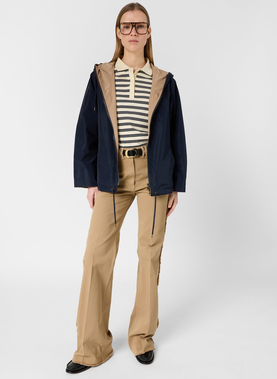 Straight reversible hooded parka GERARD DAREL Blue