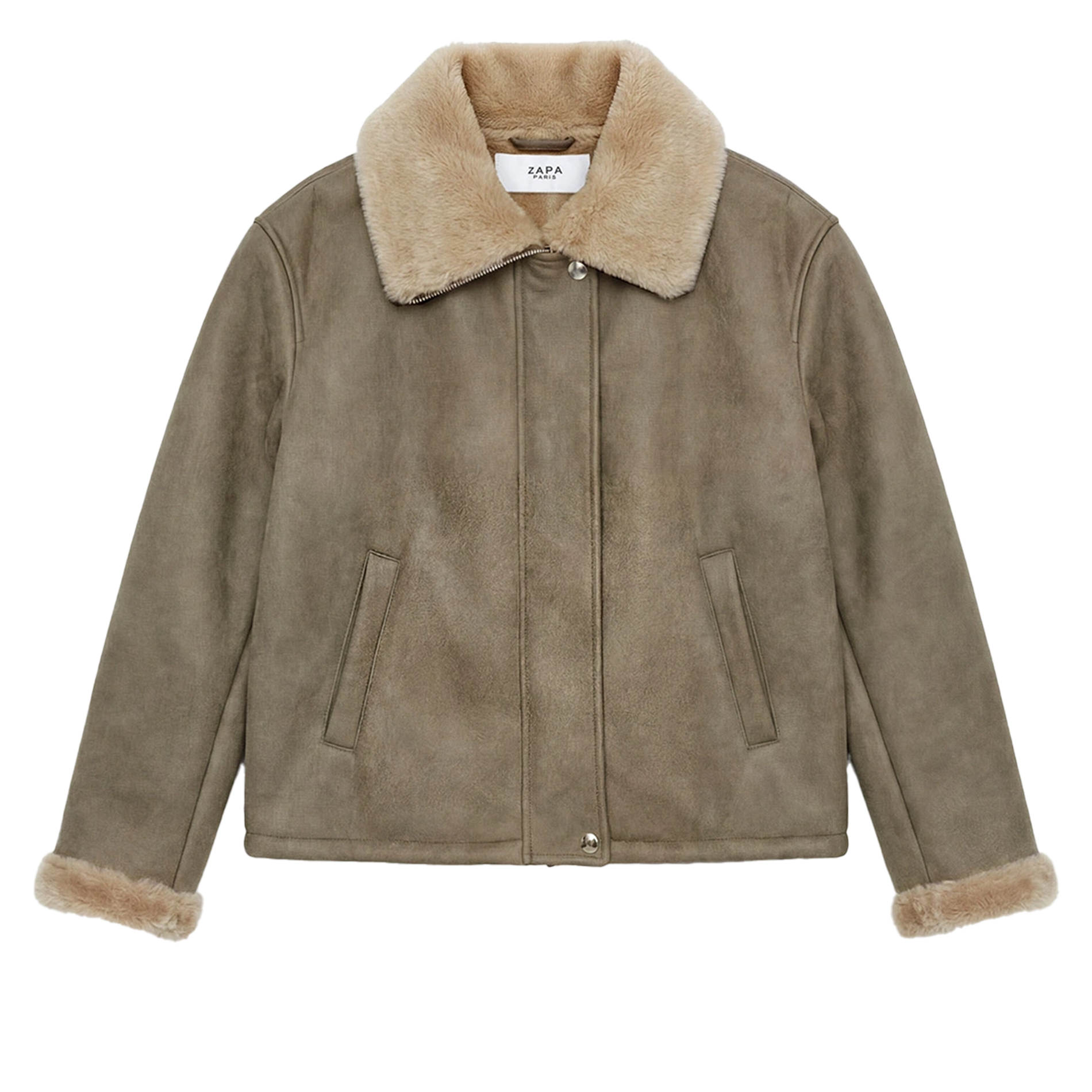 Short high-neck coat ZAPA Khaki