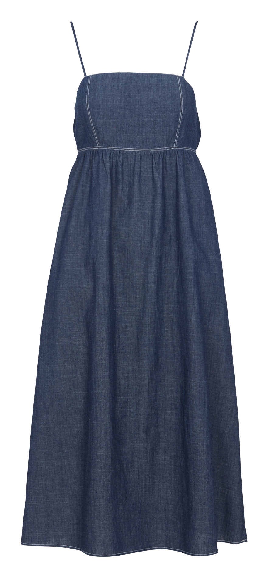 Robe longue en coton THE KORNER Bleu