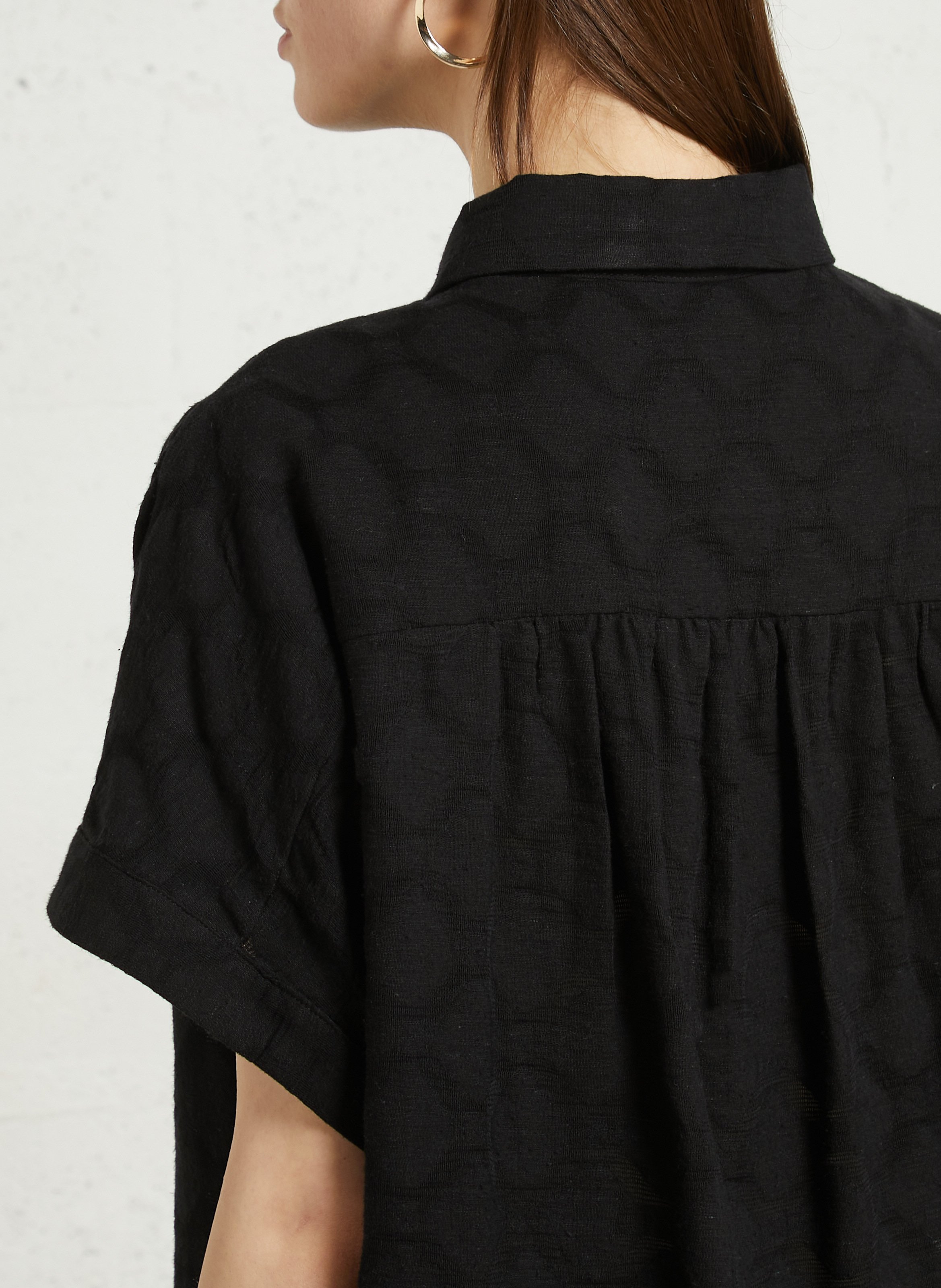 Bedrucktes Hemd mit klassischem Kragen SACRECOEUR Schwarz