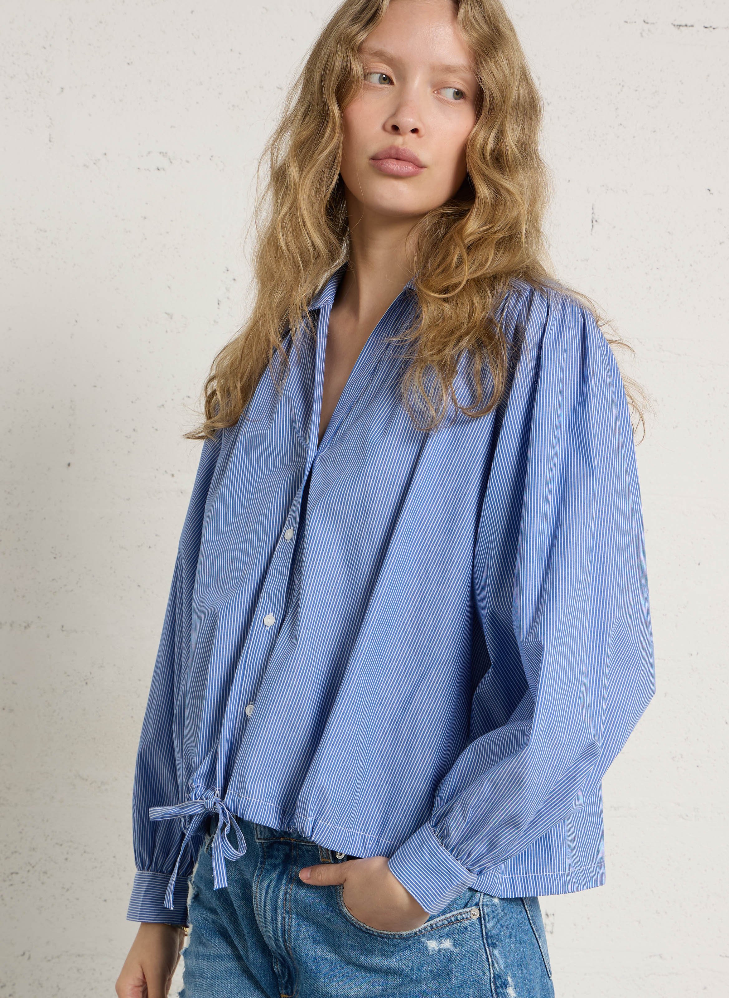 Alive - Streifenhemd BERENICE Blau