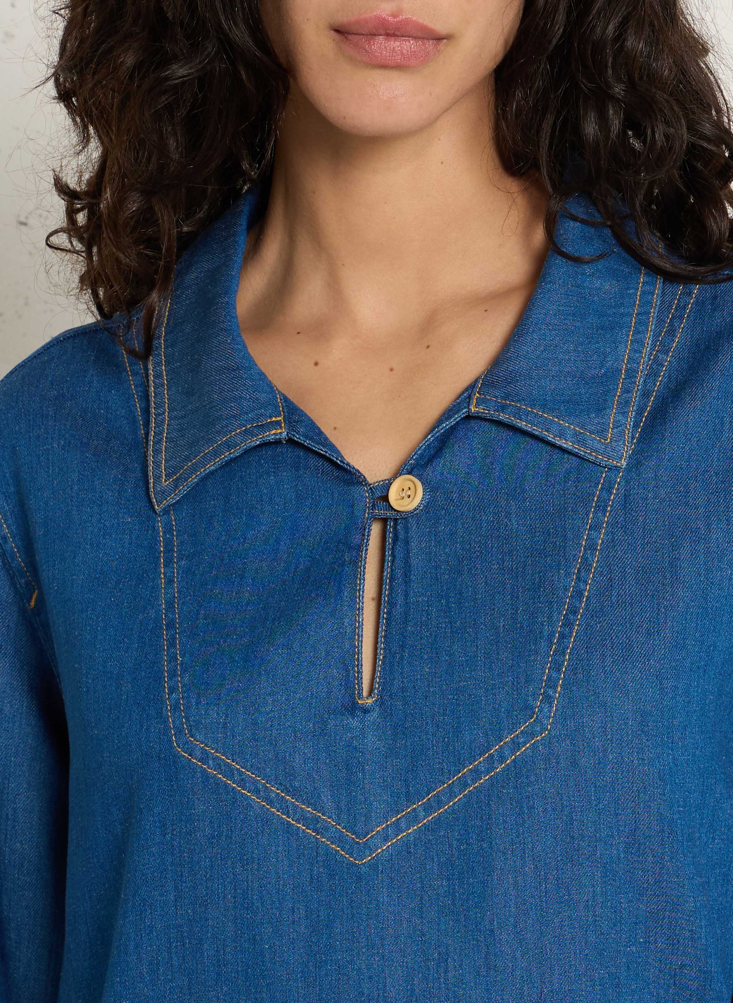 Robe courte col classique ARMOR LUX Blue