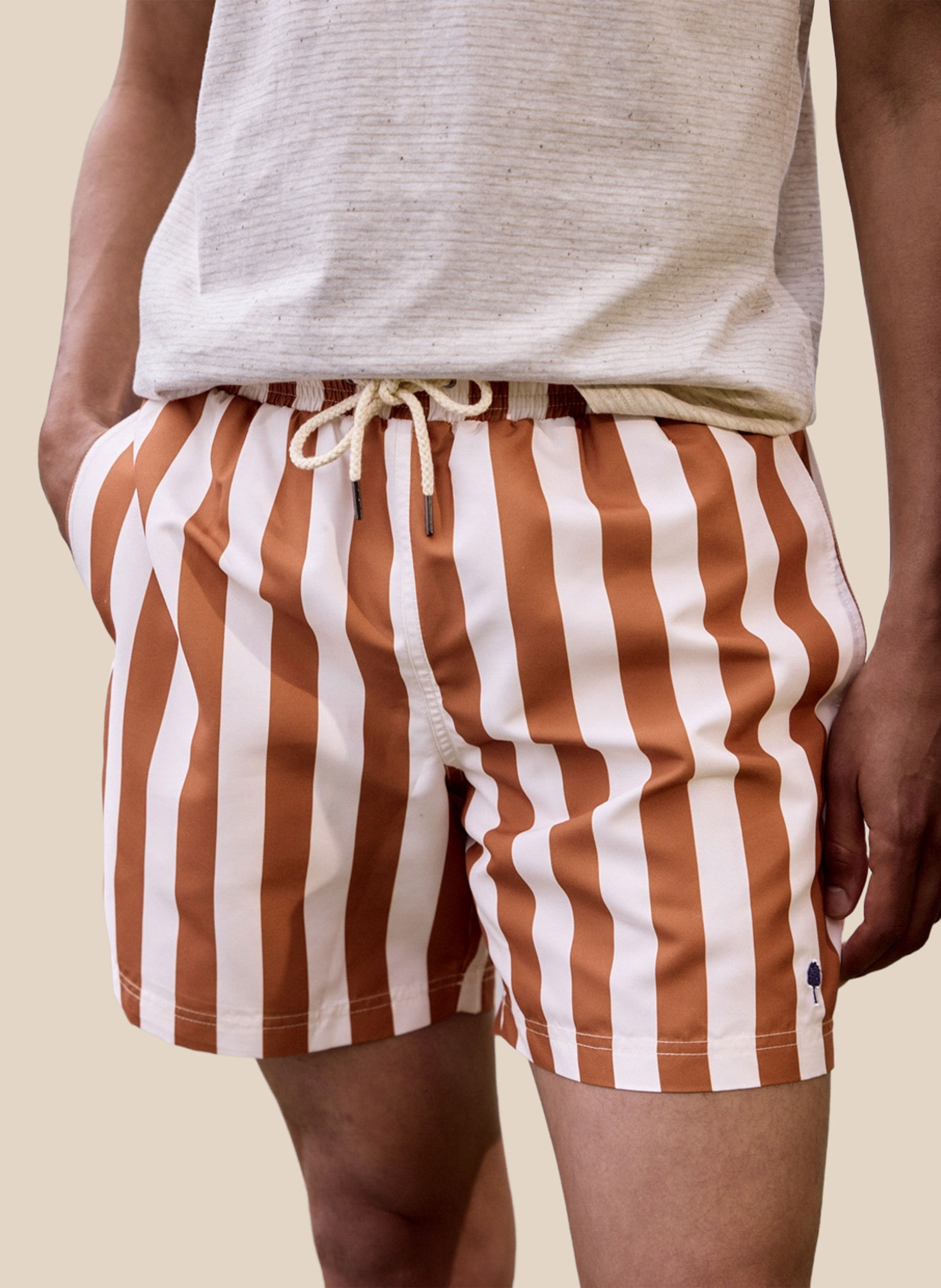 Gestreept bikinibroekje FAGUO Rood