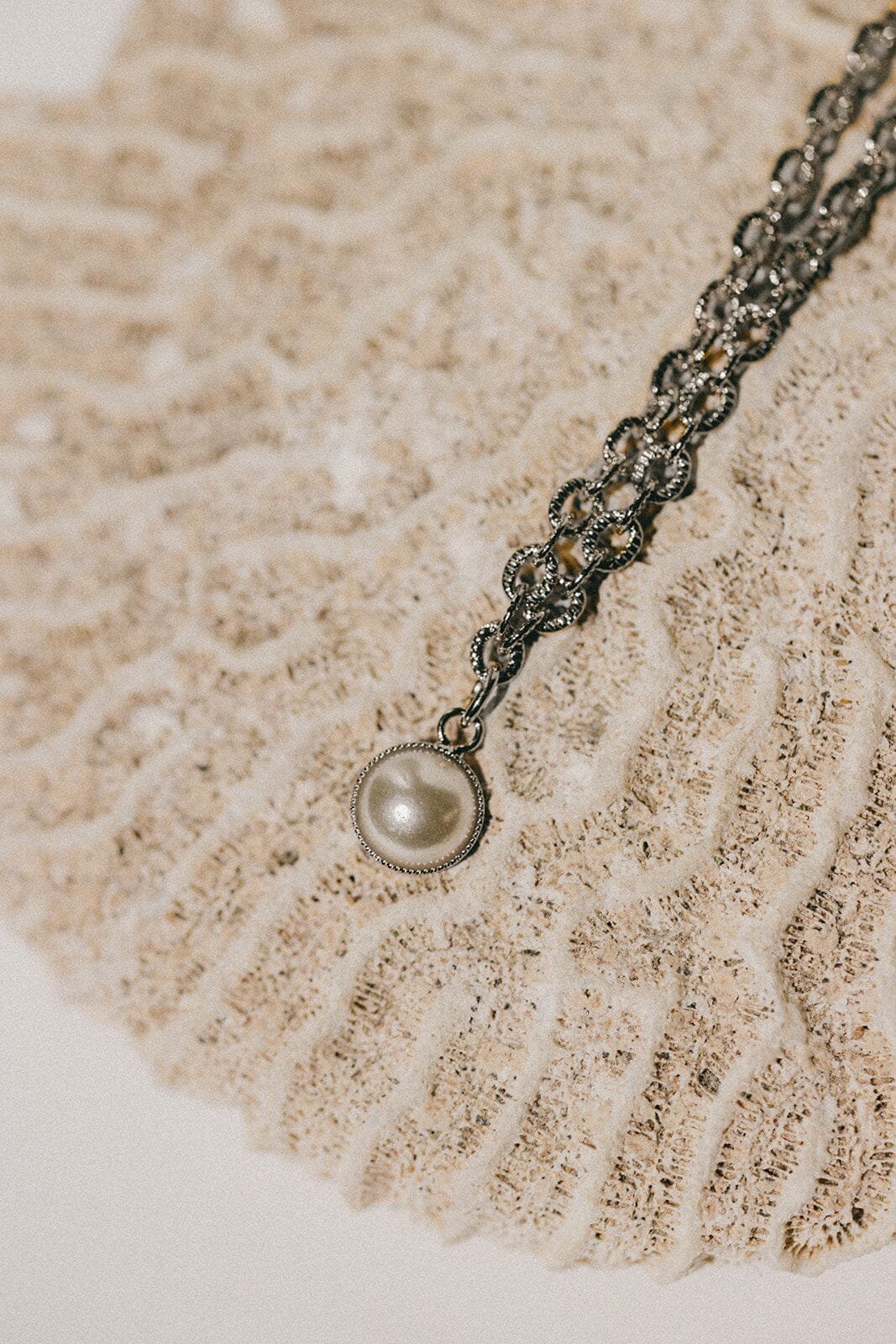 Gold-plated pearl necklace MONSIEUR SIMONE Silver