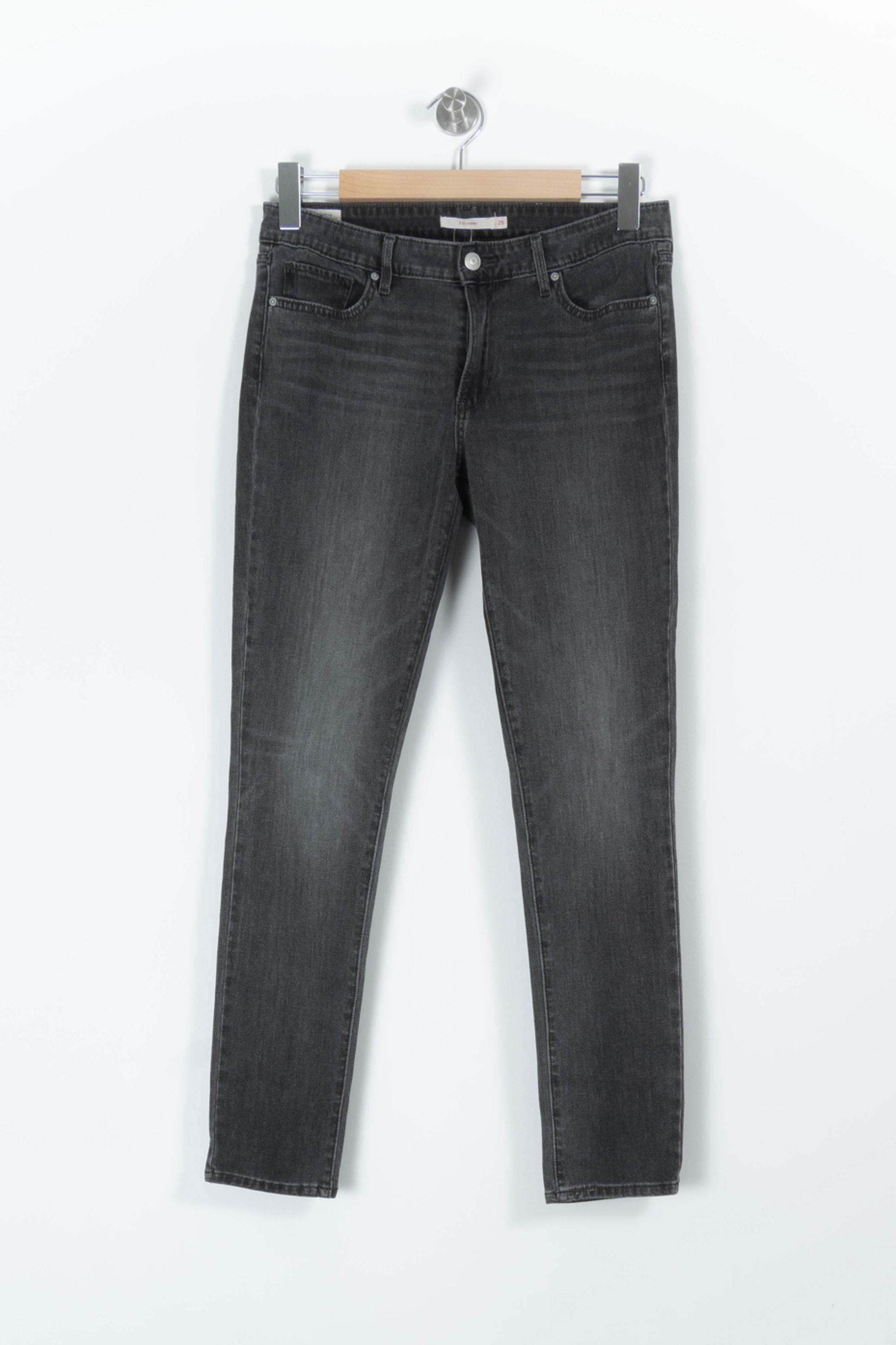 Cropped slim jeans with studs LEVI'S - Seconde main Grey