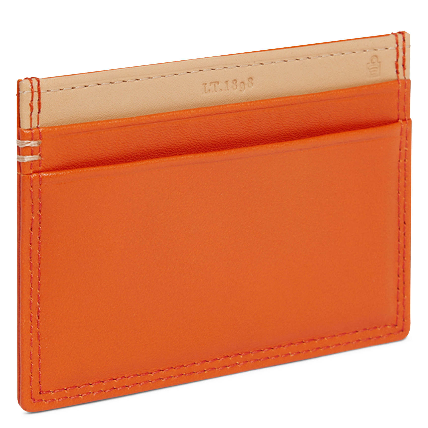 Porte-cartes en cuir LE TANNEUR Orange