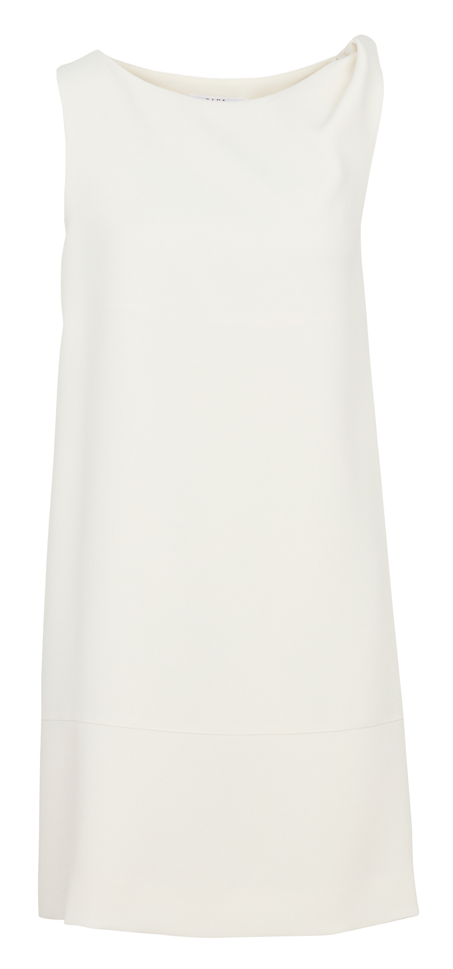 Kurzes Kleid mit Rundhalsausschnitt ZAPA Weiss