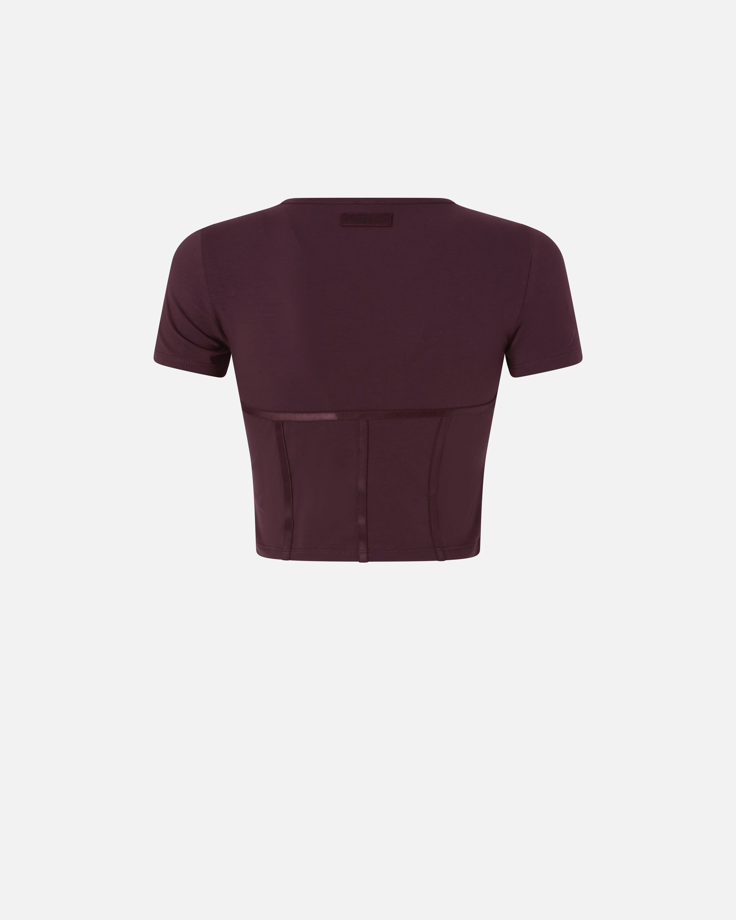 Top corset à manches courtes PINKO Rouge