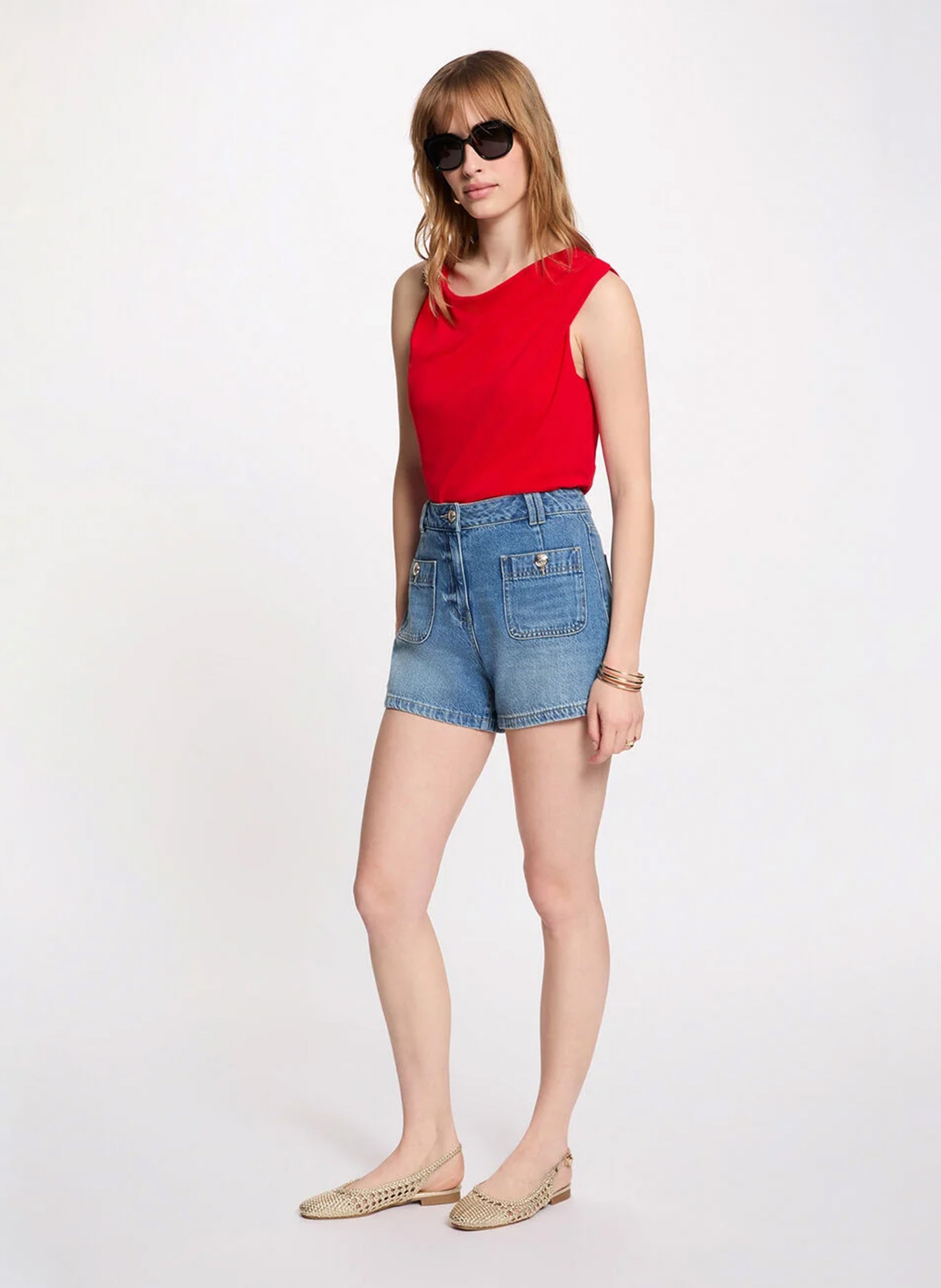 Long-sleeved top MORGAN Red