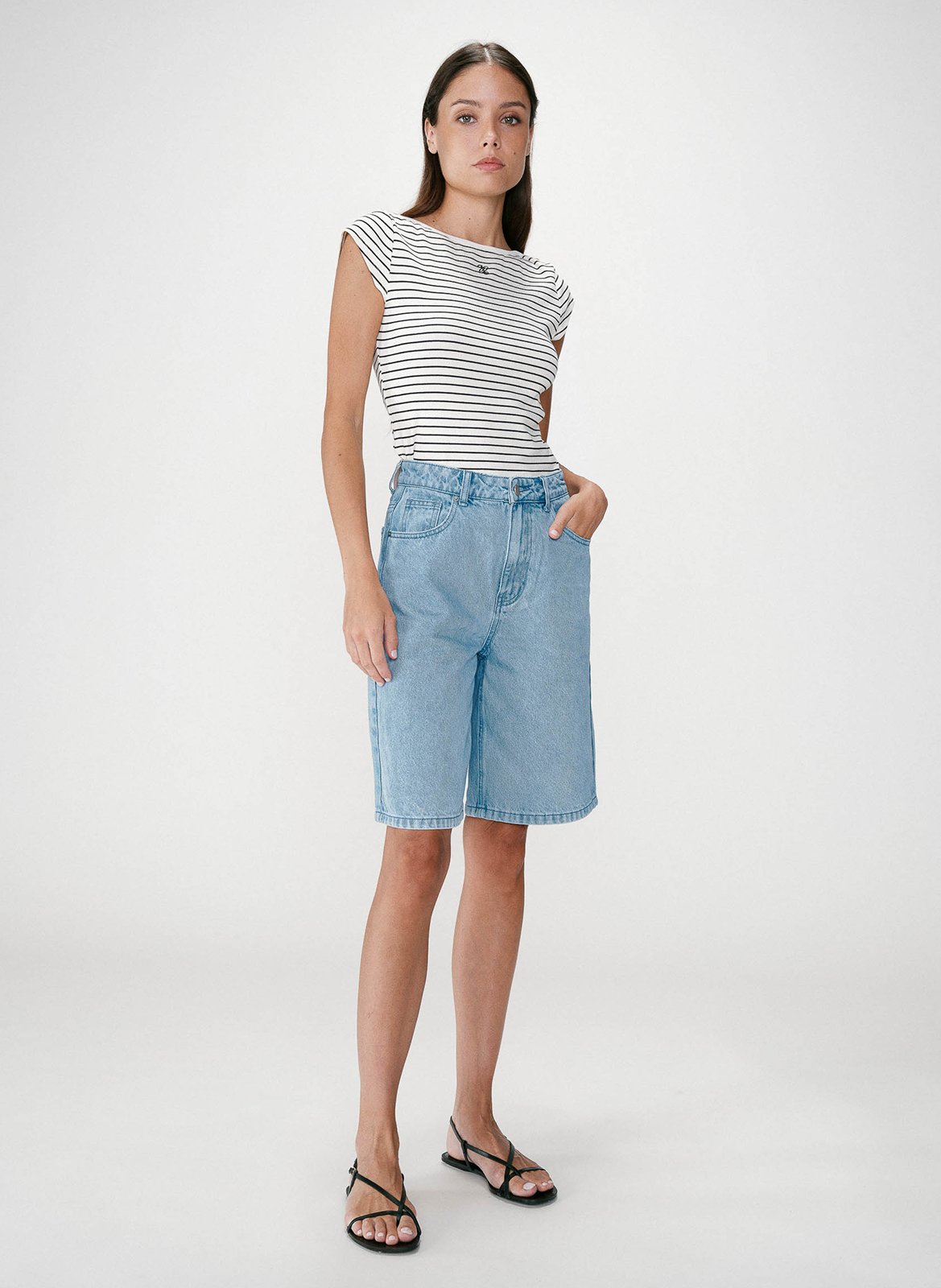 Short en denim GRACE ET MILA Bleu