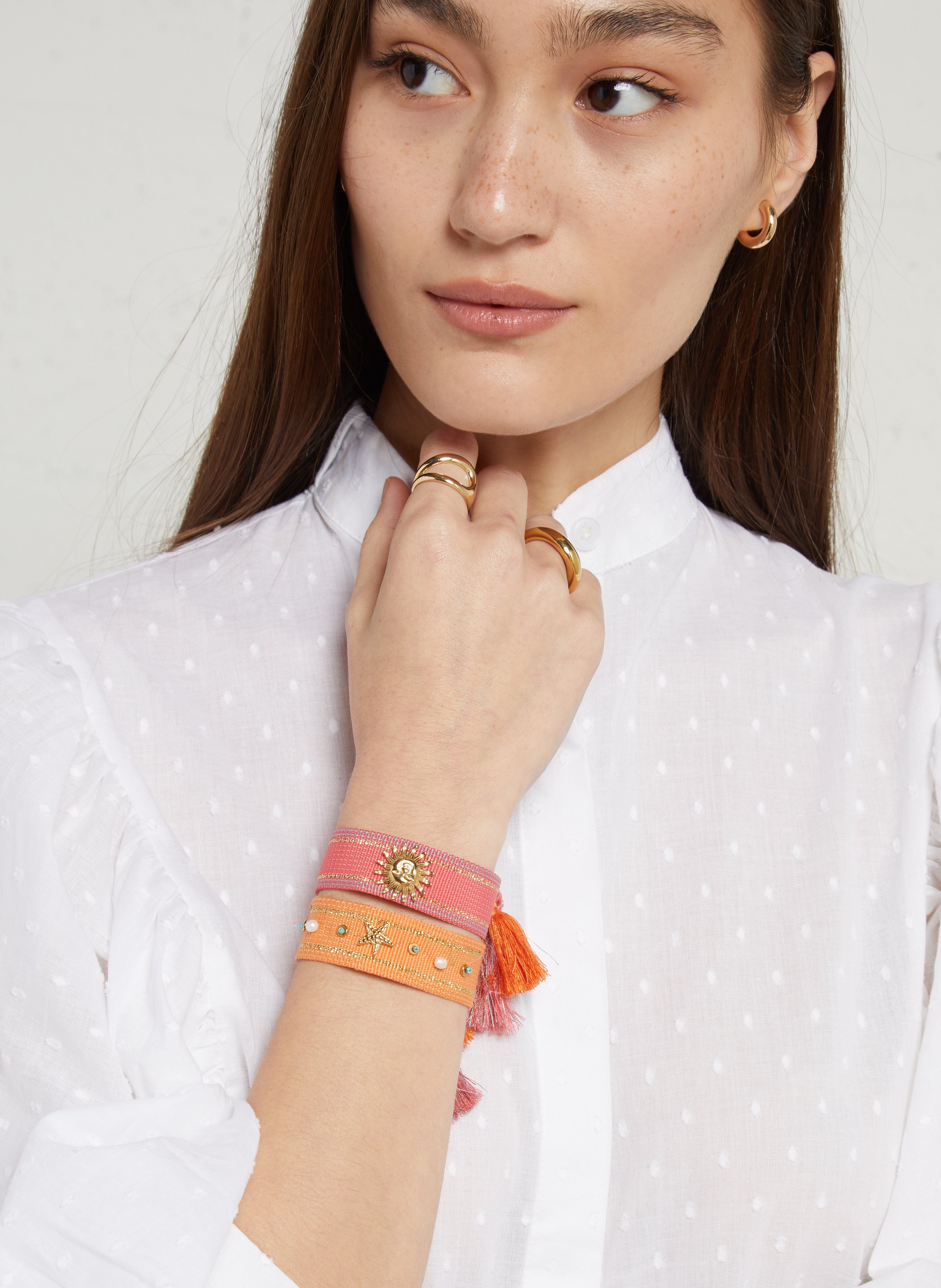 Textilarmband AU PRINTEMPS PARIS Rosa
