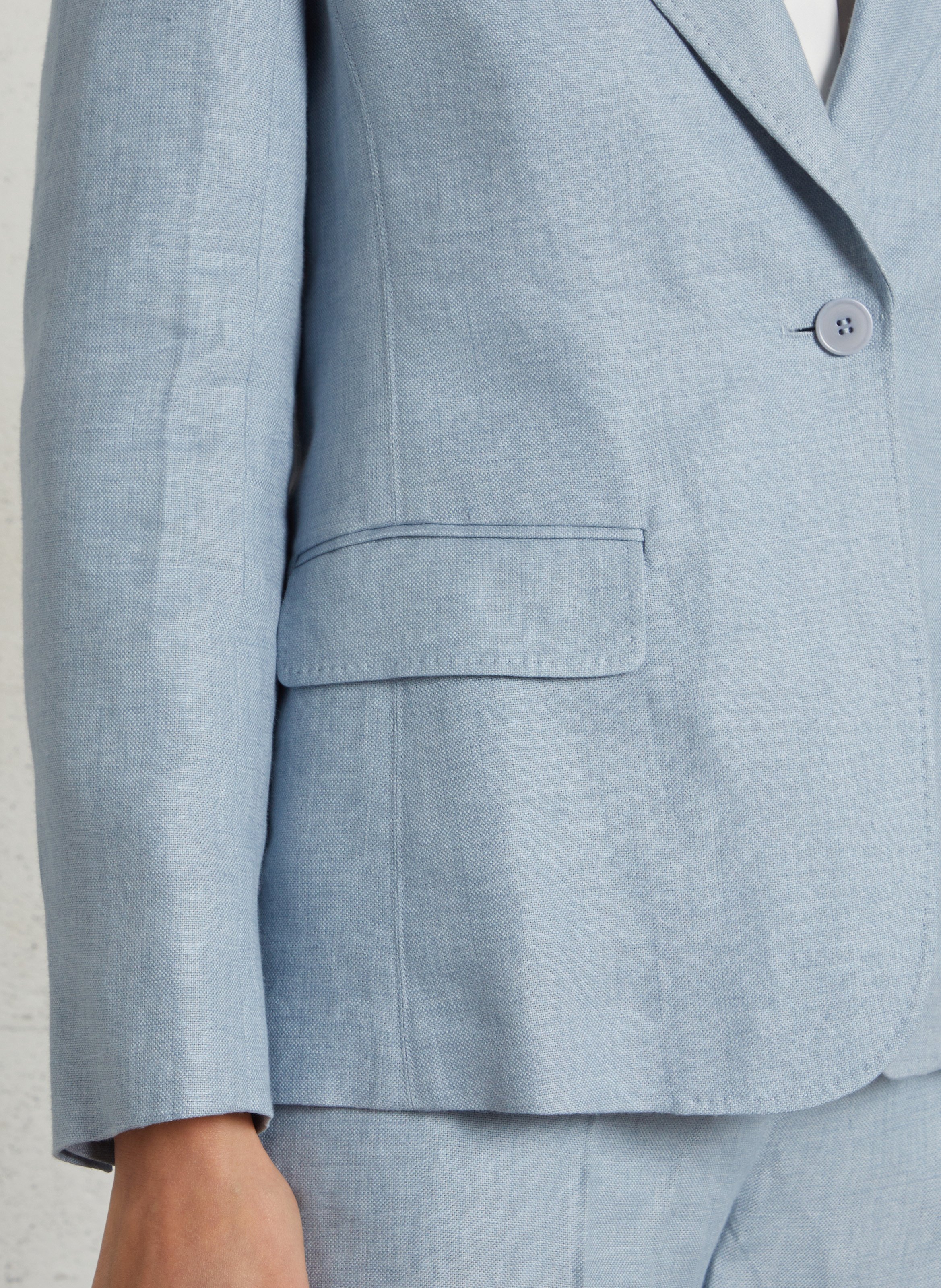 Veste de tailleur en lin MAX MARA WEEK END Bleu