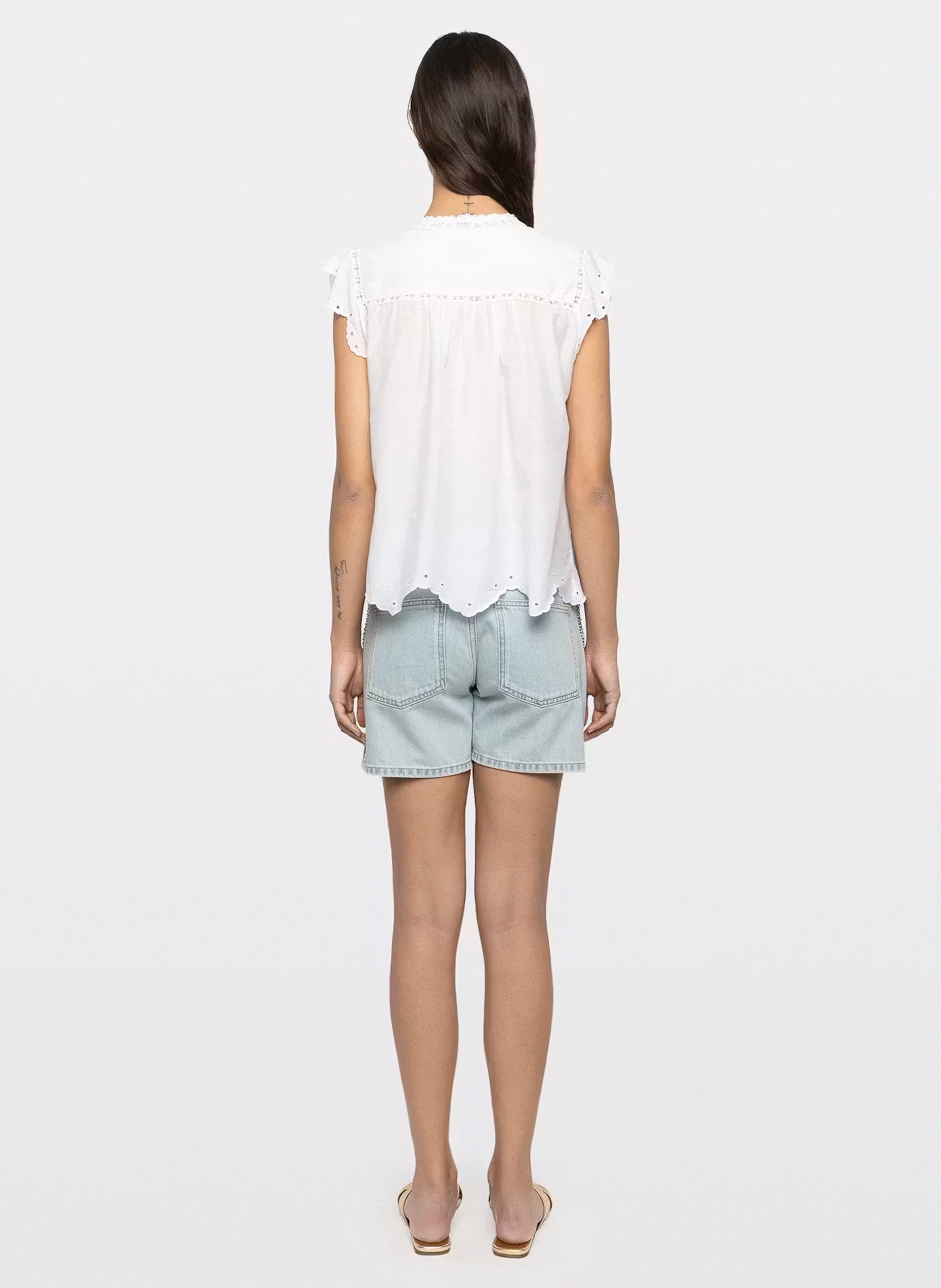 Aimee dotted Swiss top ZADIG&VOLTAIRE White