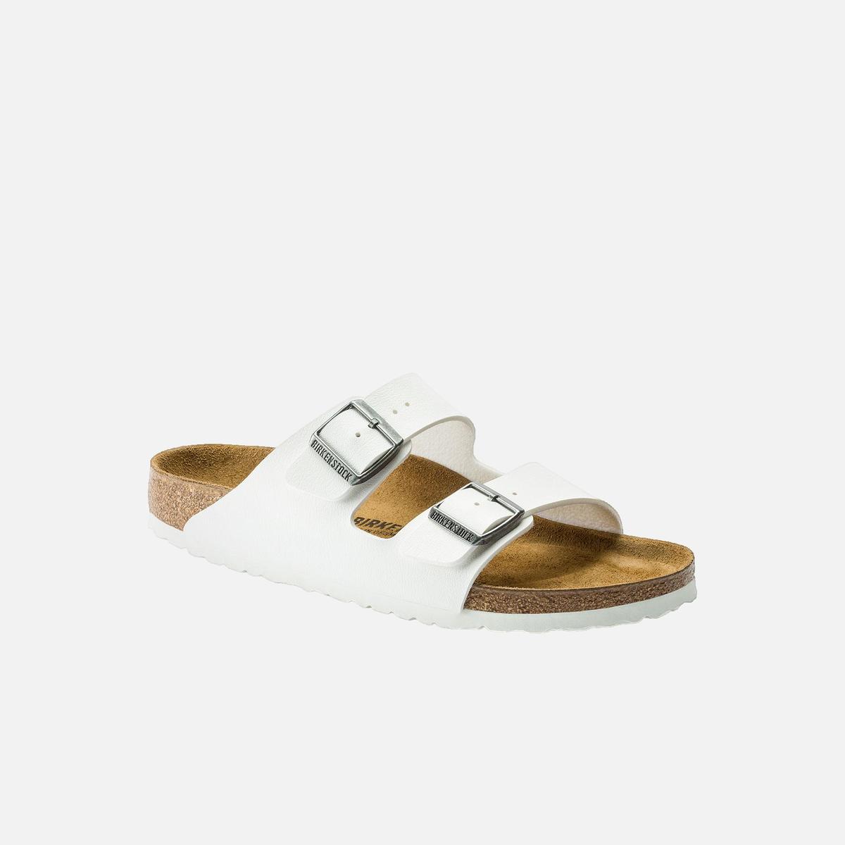 Faux leather sandals BIRKENSTOCK White