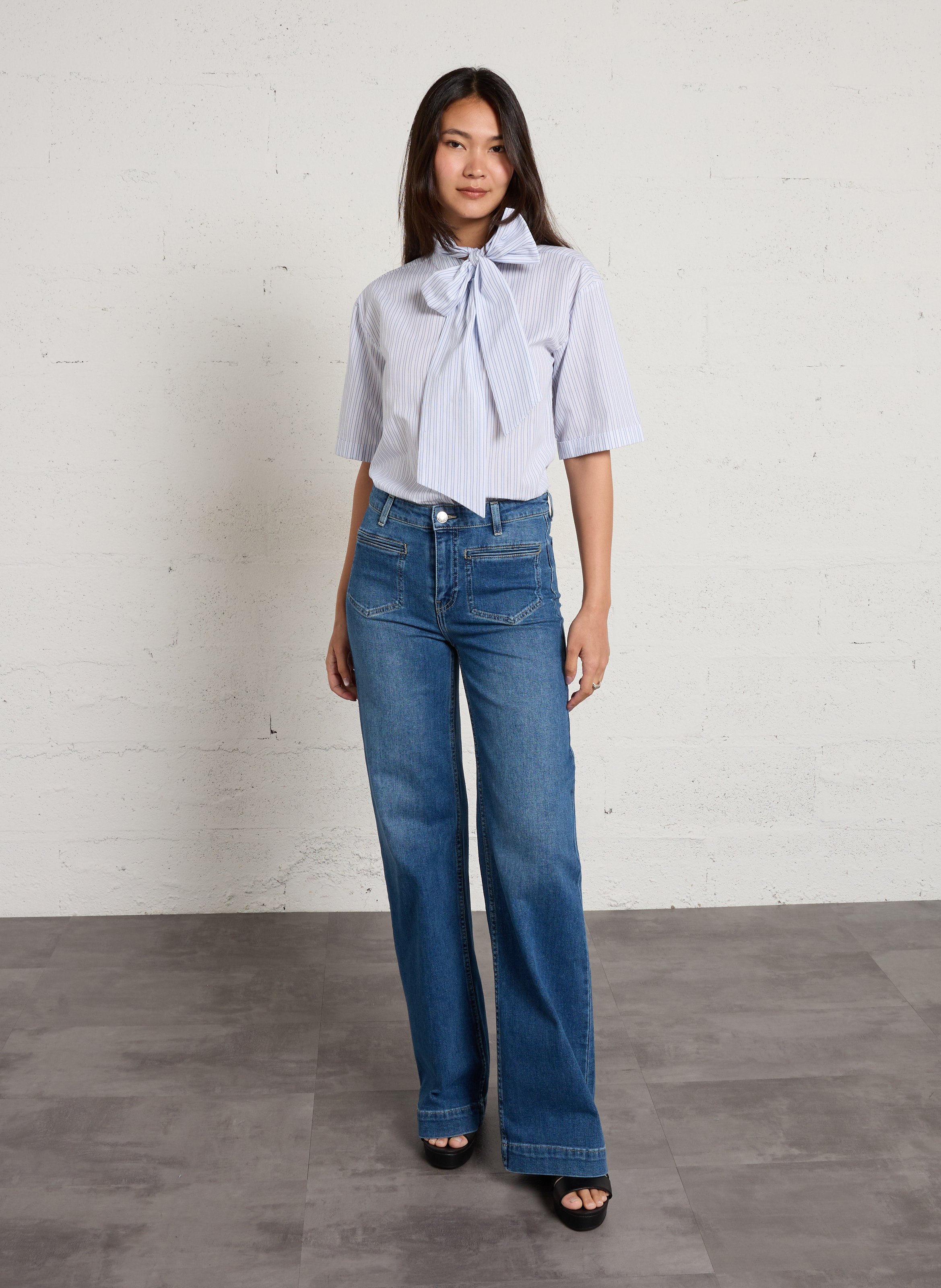 Jean large en coton MAISON 123 Bleu