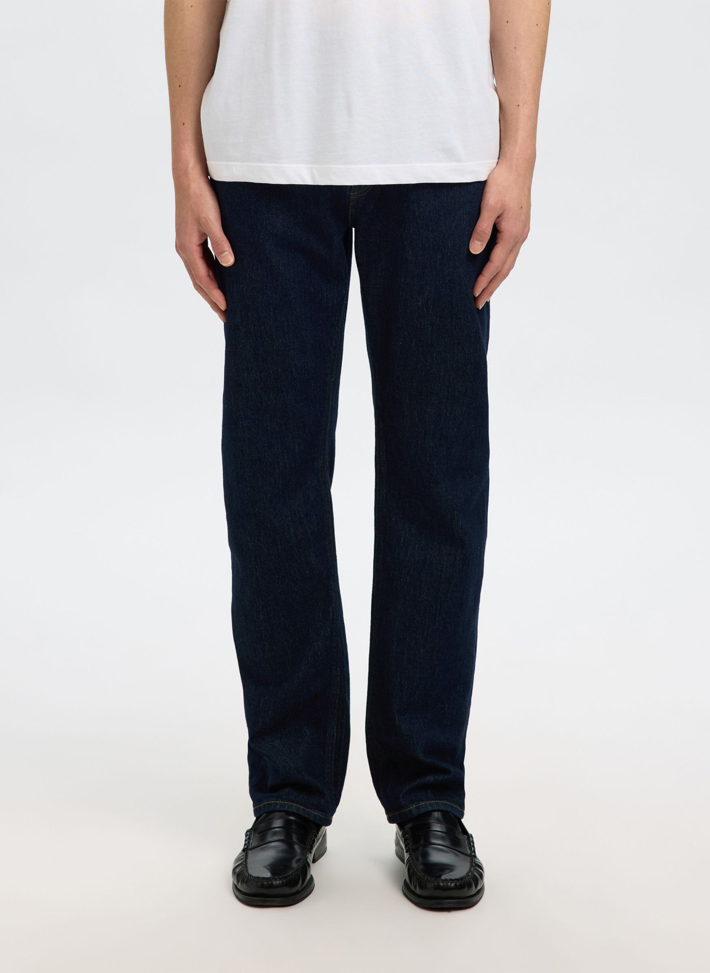 Straight-leg organic cotton-blend jeans SELECTED