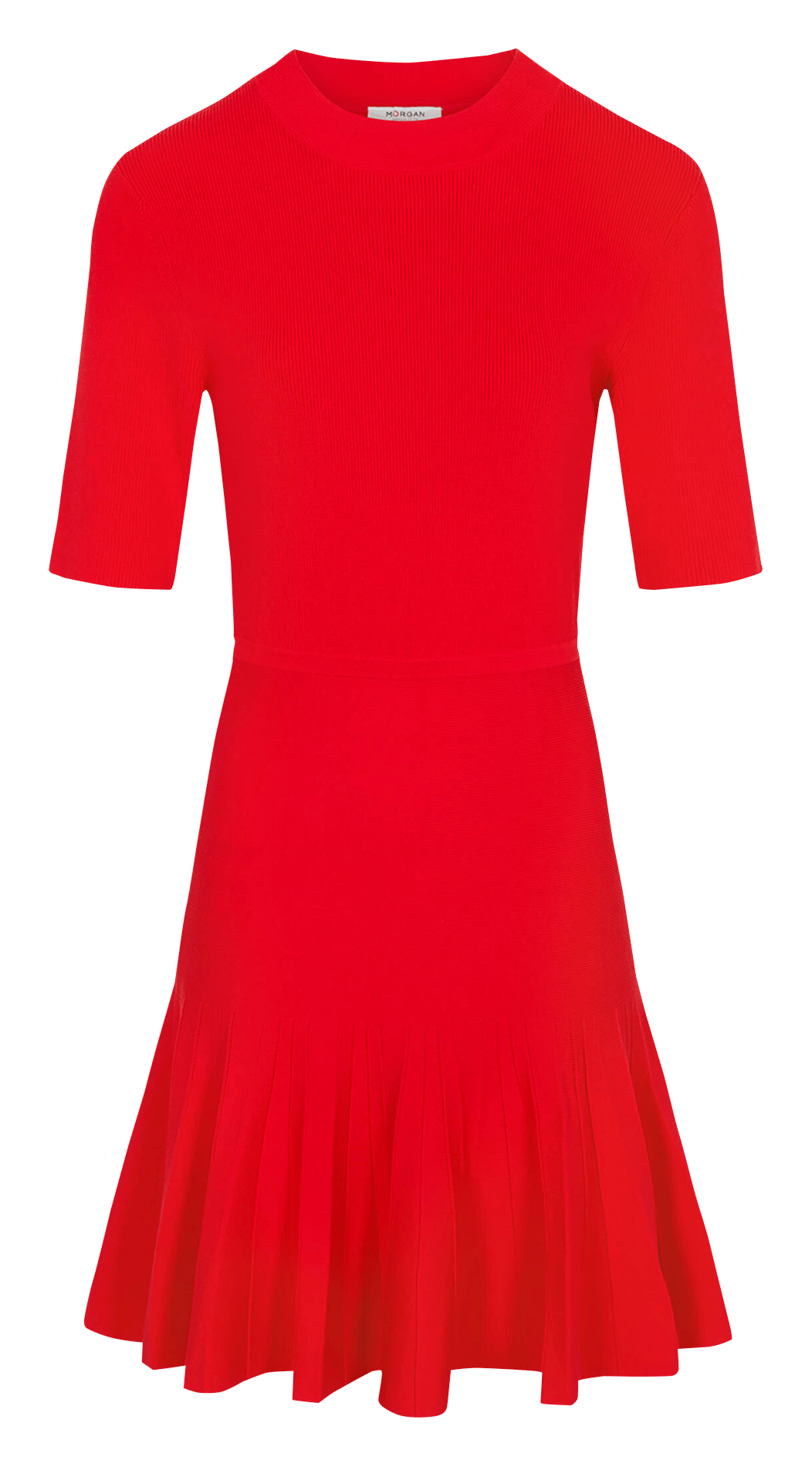 Robe courte évasée unie MORGAN Rouge