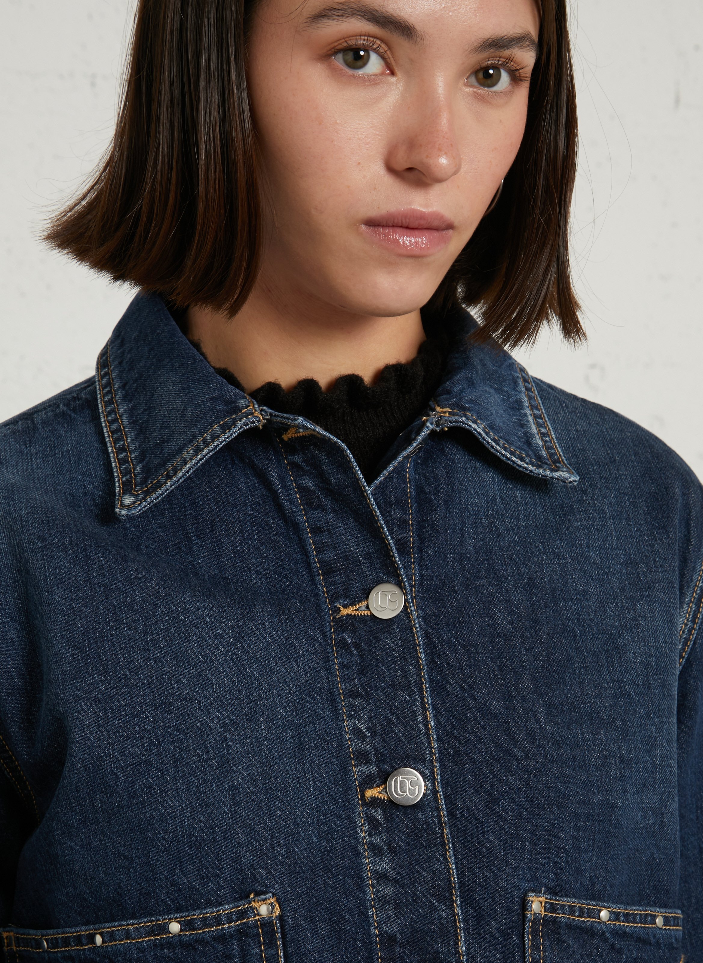 Denim jacket LE TEMPS DES CERISES Blue