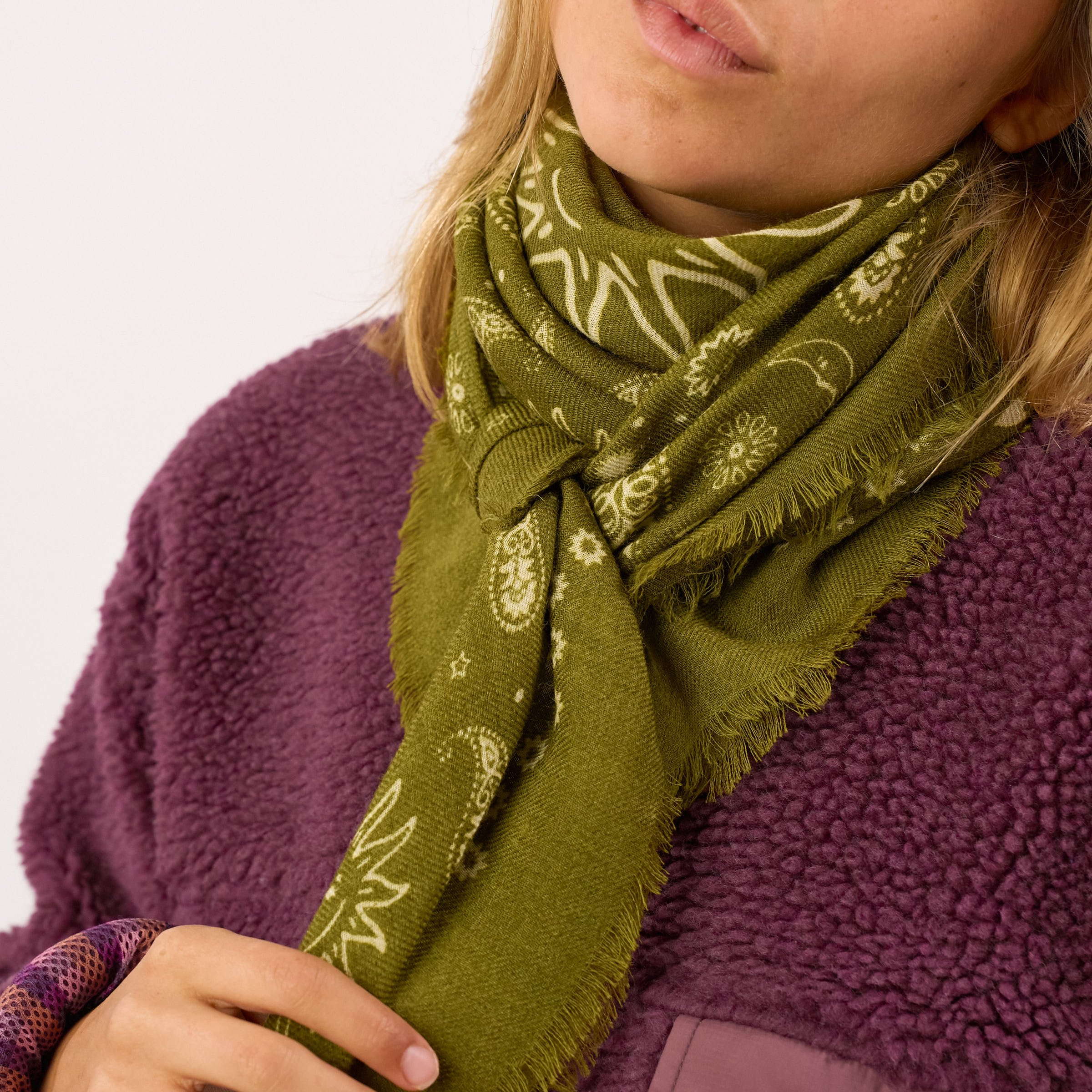 Wool scarf | Khaki BILLYBELT Women