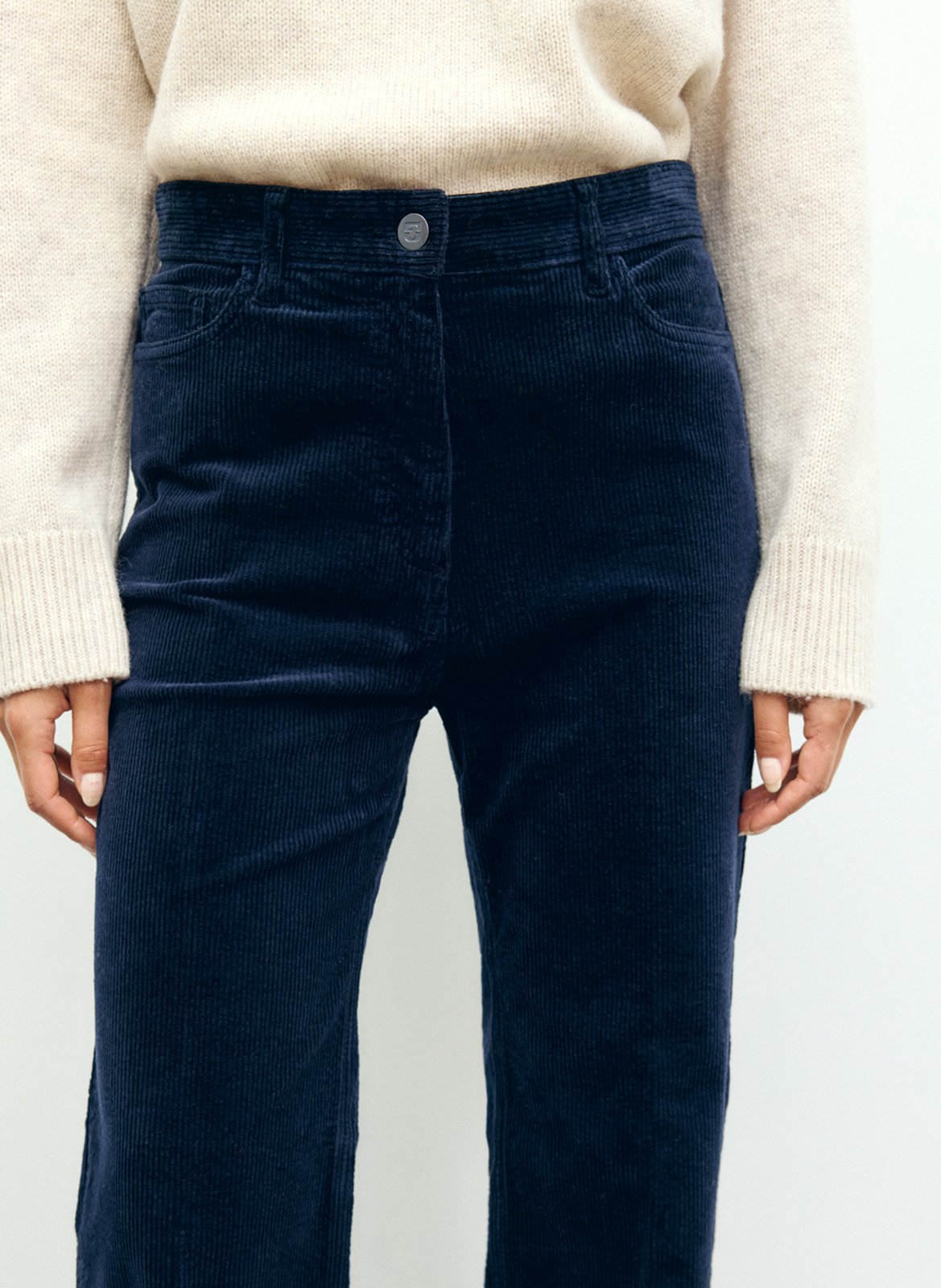 Weites Cord-Samt-Hose aus Baumwollmischung GERARD DAREL Blau