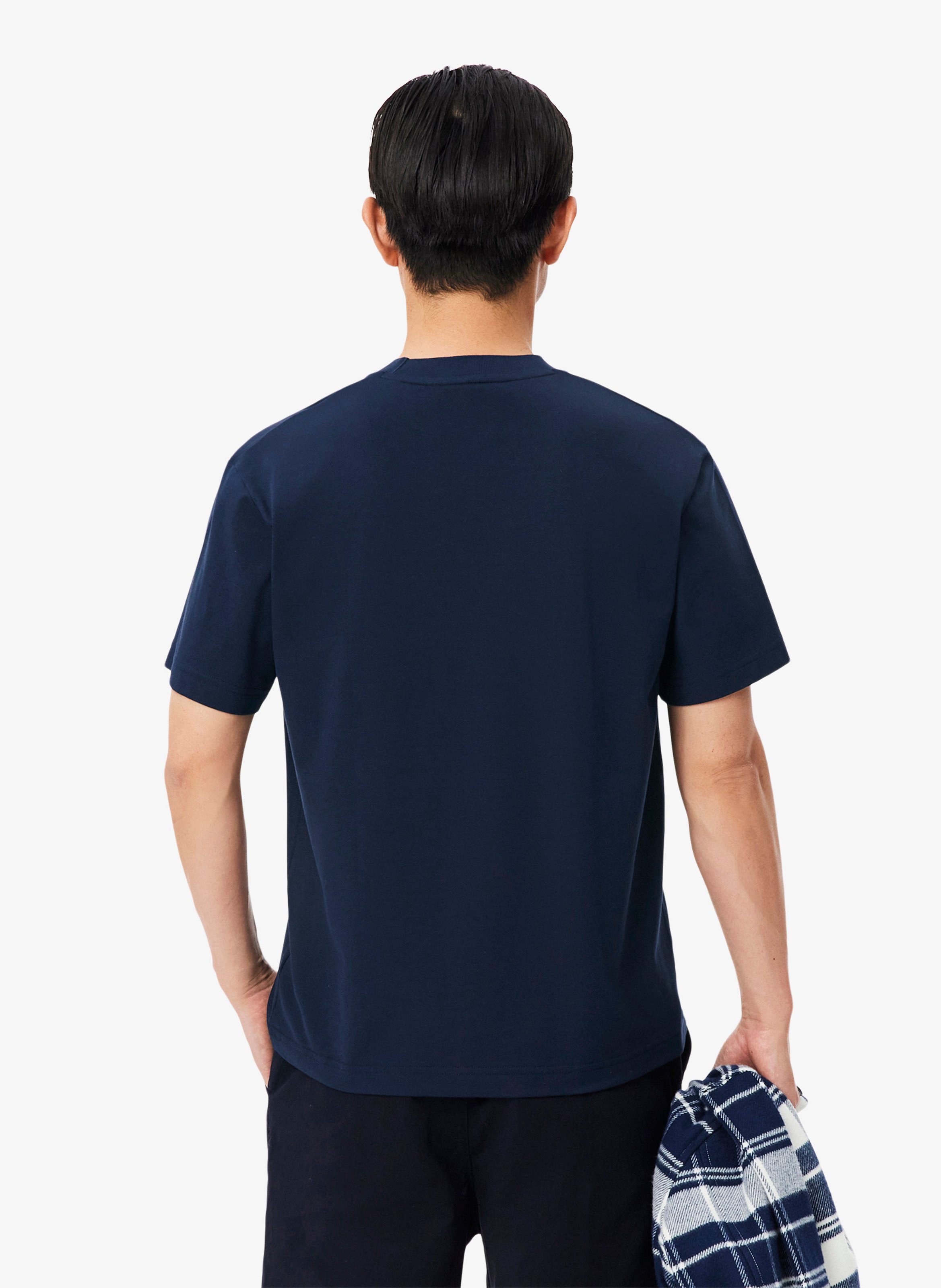 Gerade geschnittenes T-Shirt aus Baumwolle LACOSTE Blau