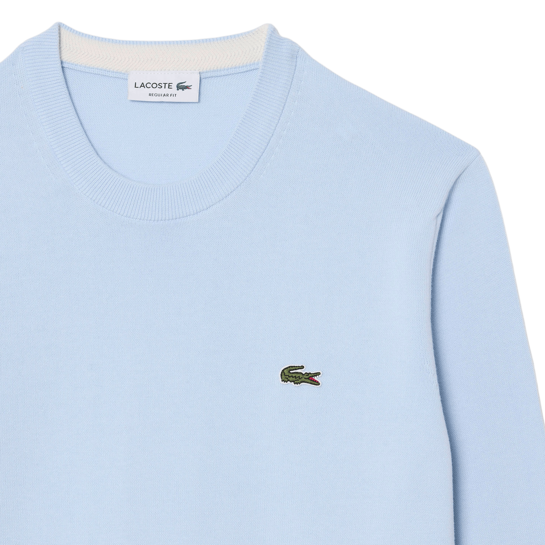 Pull col rond regular-fit en coton  LACOSTE Bleu