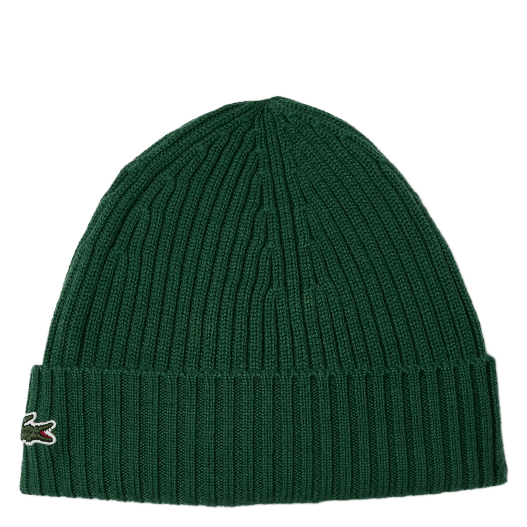 Ribbed wool beanie | Green LACOSTE Men