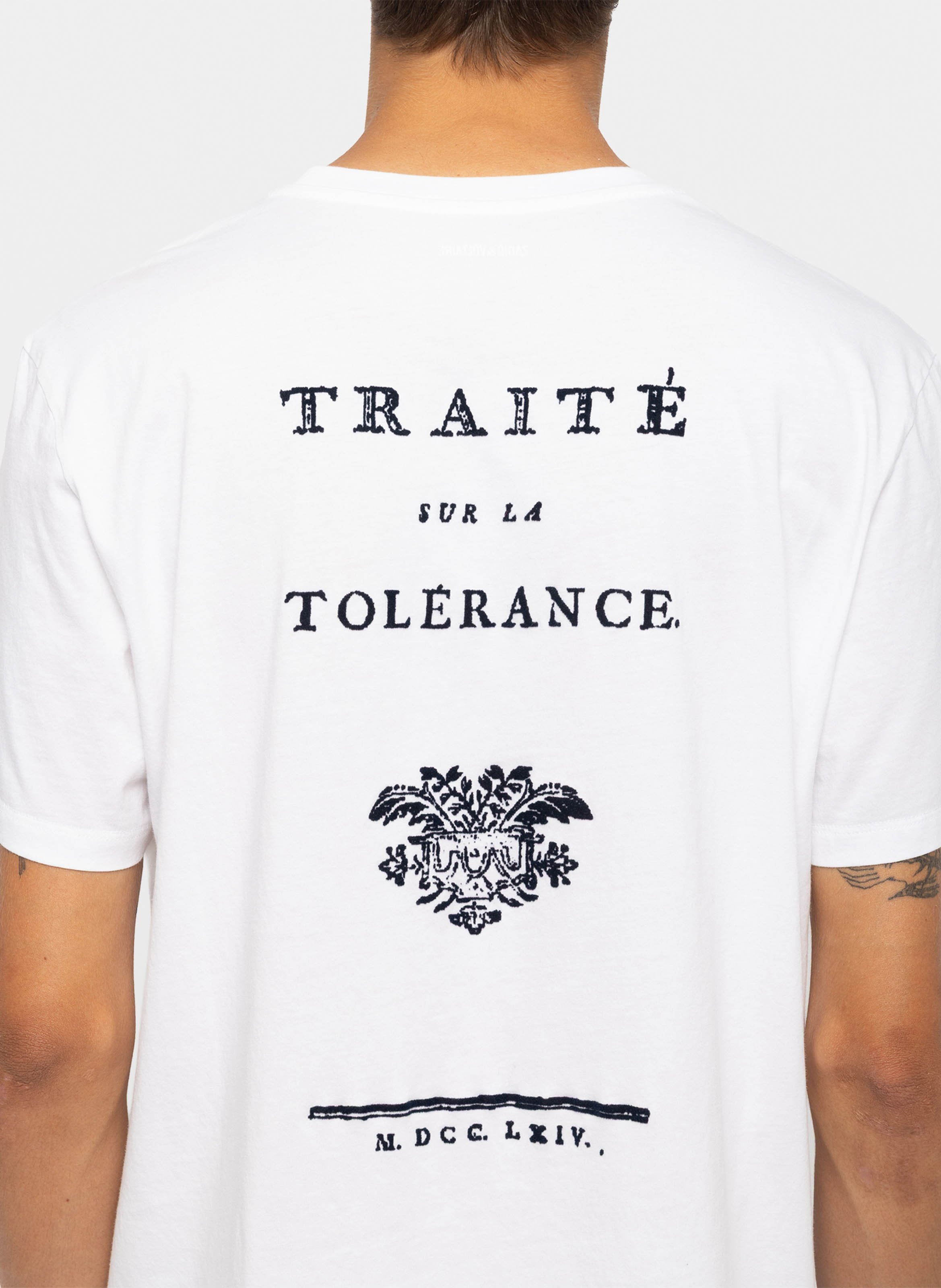 Gerader Baumwoll-T-Shirt ZADIG&VOLTAIRE Weiss