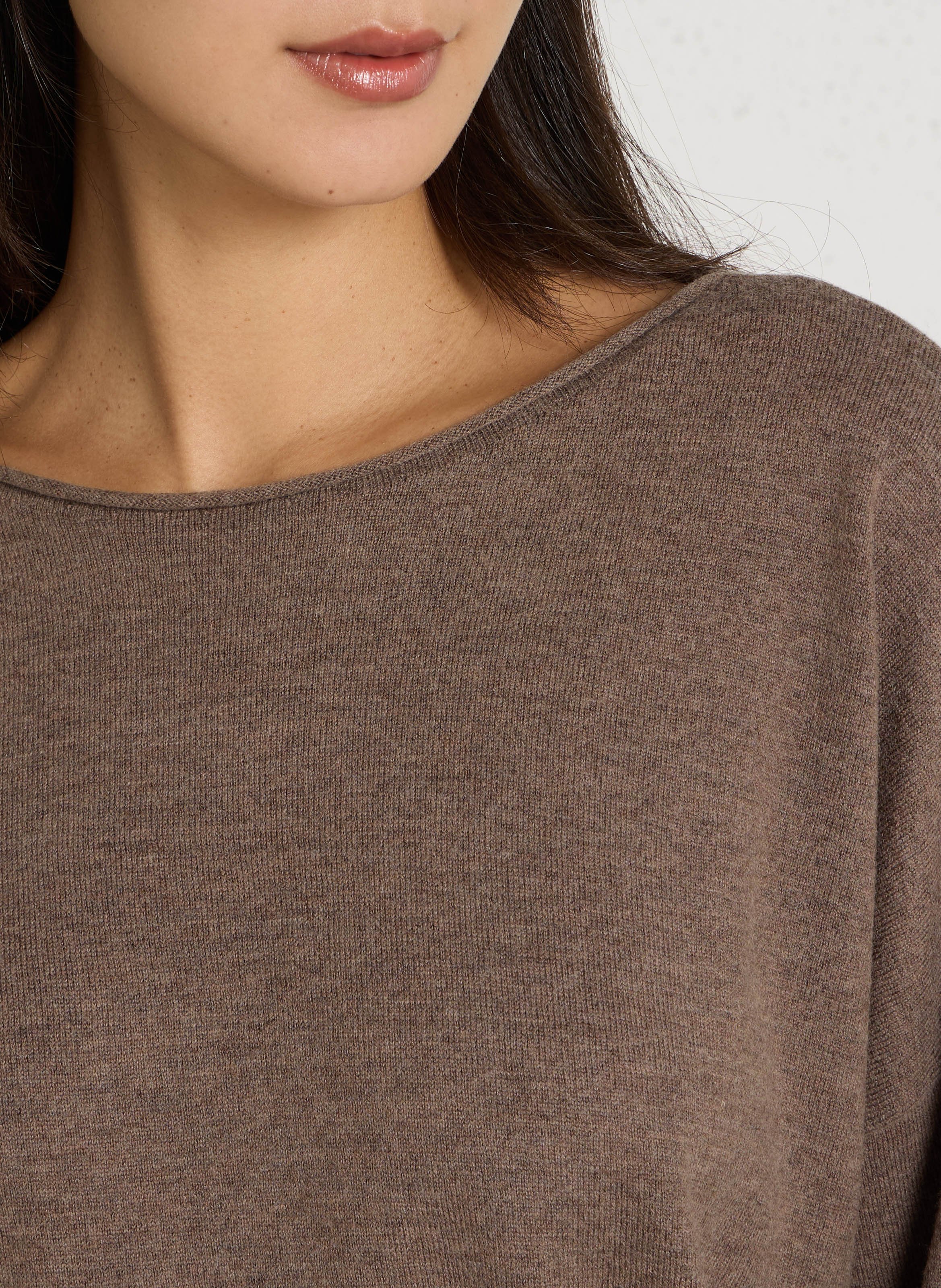 Oversized, wollen trui DES PETITS HAUTS Grijs