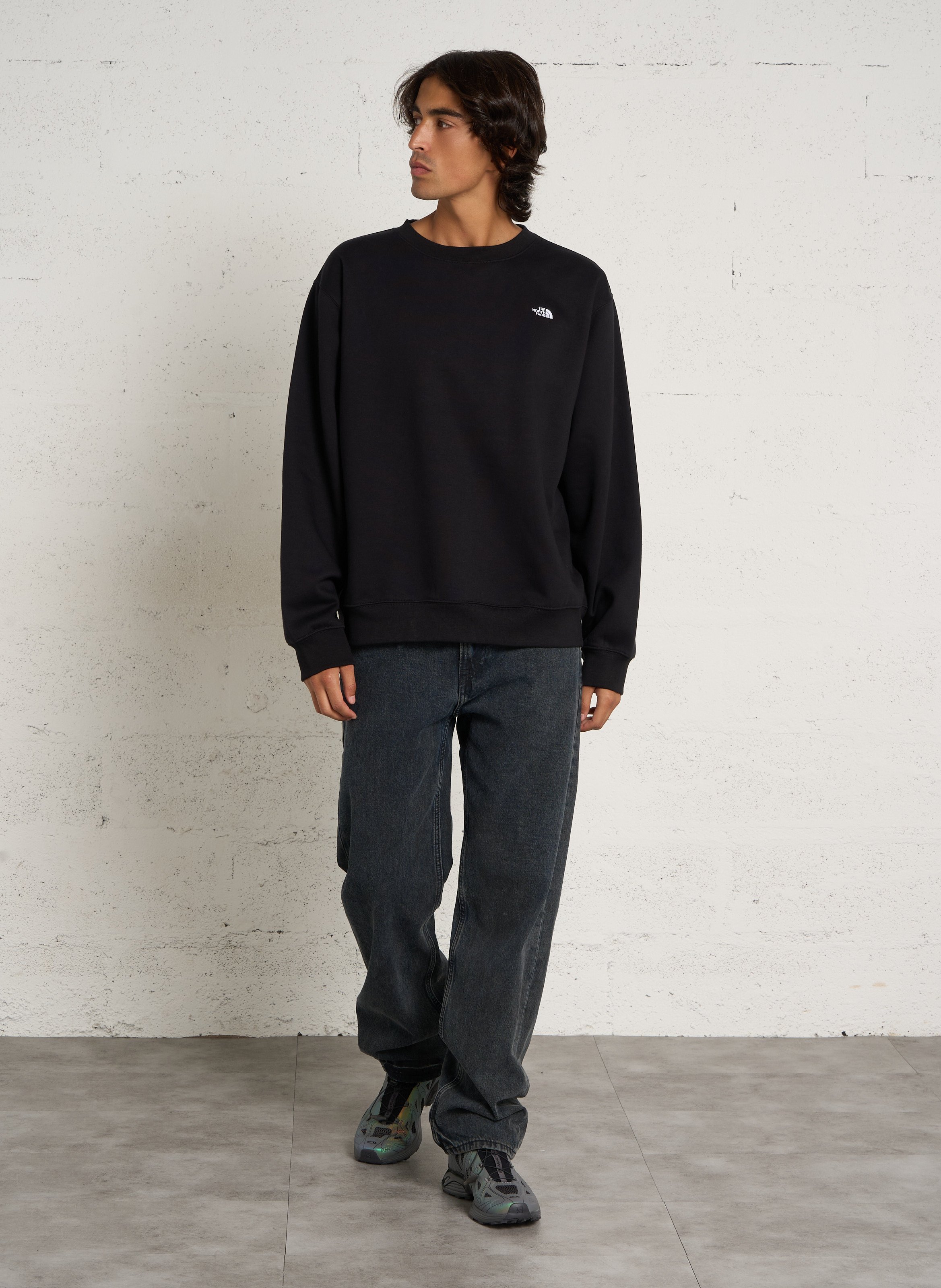 Casual sweatshirt van gemengd katoen THE NORTH FACE Zwart