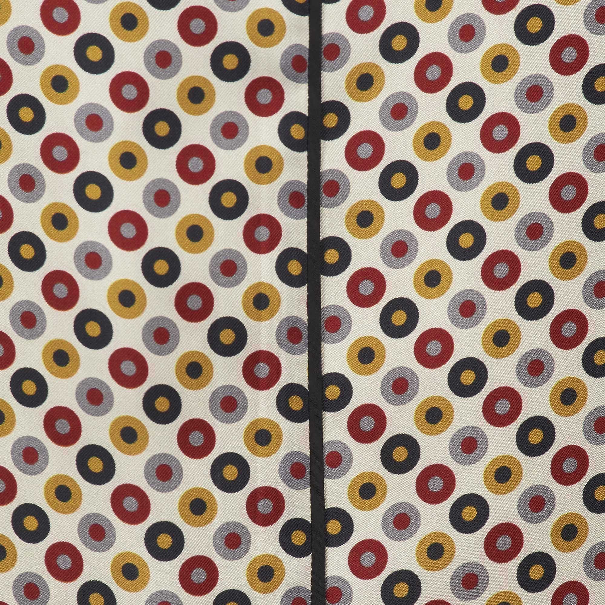 Straight printed silk midi dress MOMONI White