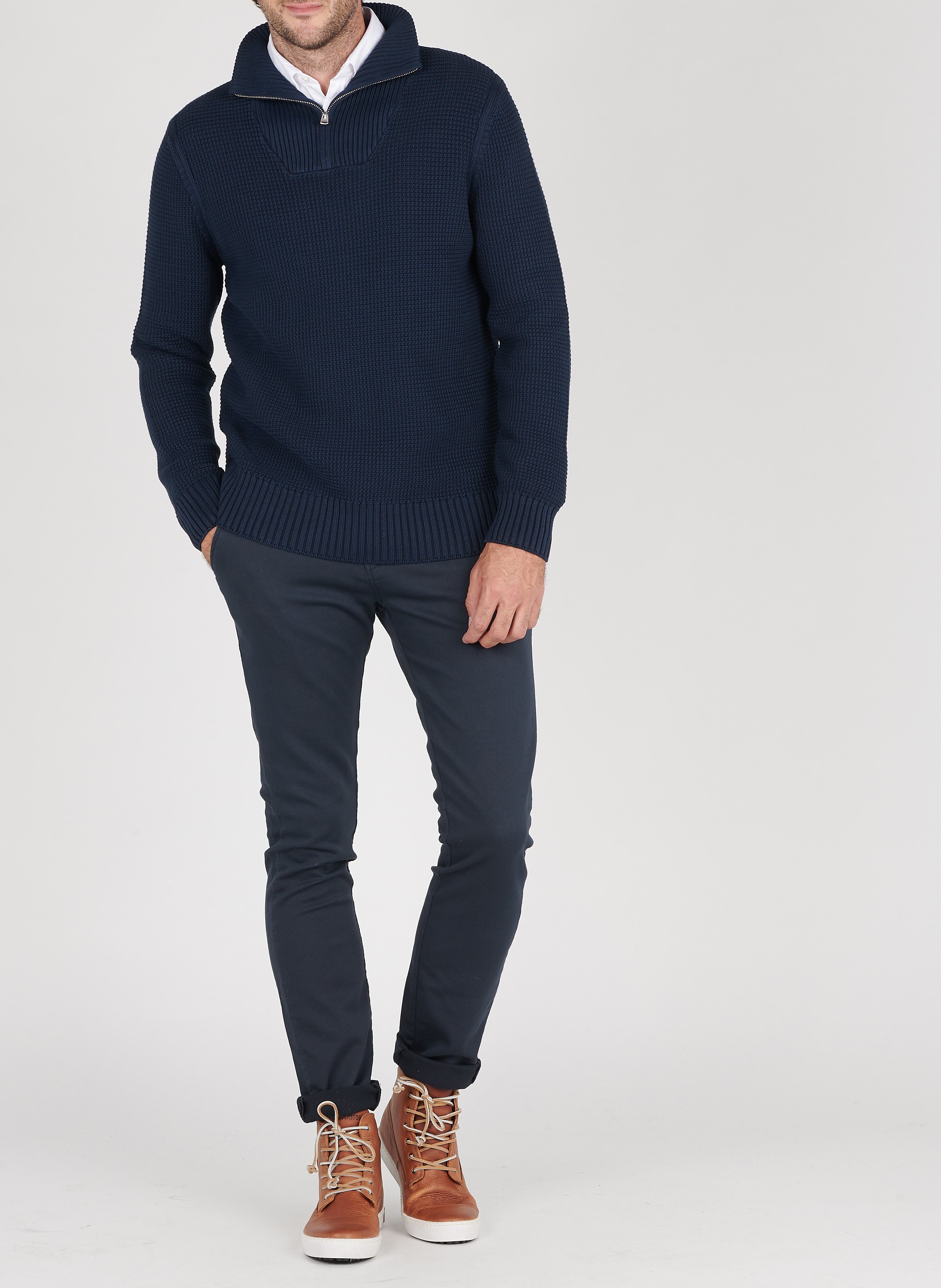 Chemise col classique shaped fit en coton MARC O'POLO Blanc