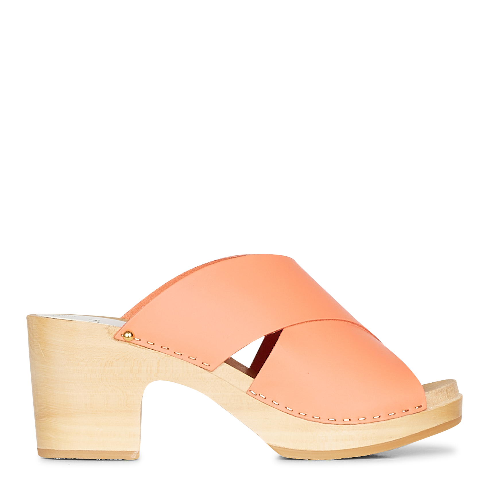 Leren klompen met hoge hak SABOTS YOUYOU Oranje