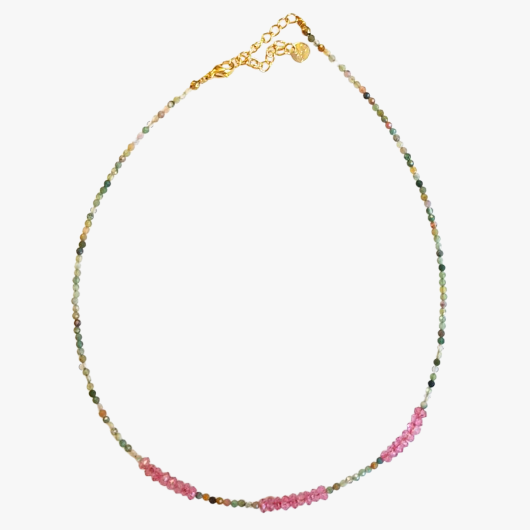 Pink topaz necklace GINANDGER Multicolored