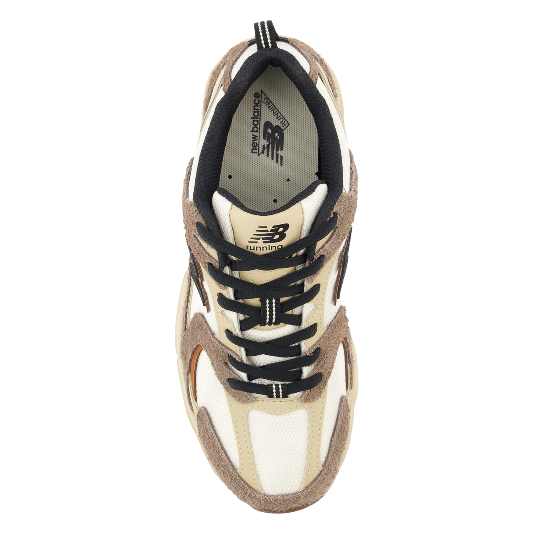 Baskets basse en cuir mélangé NEW BALANCE Marron