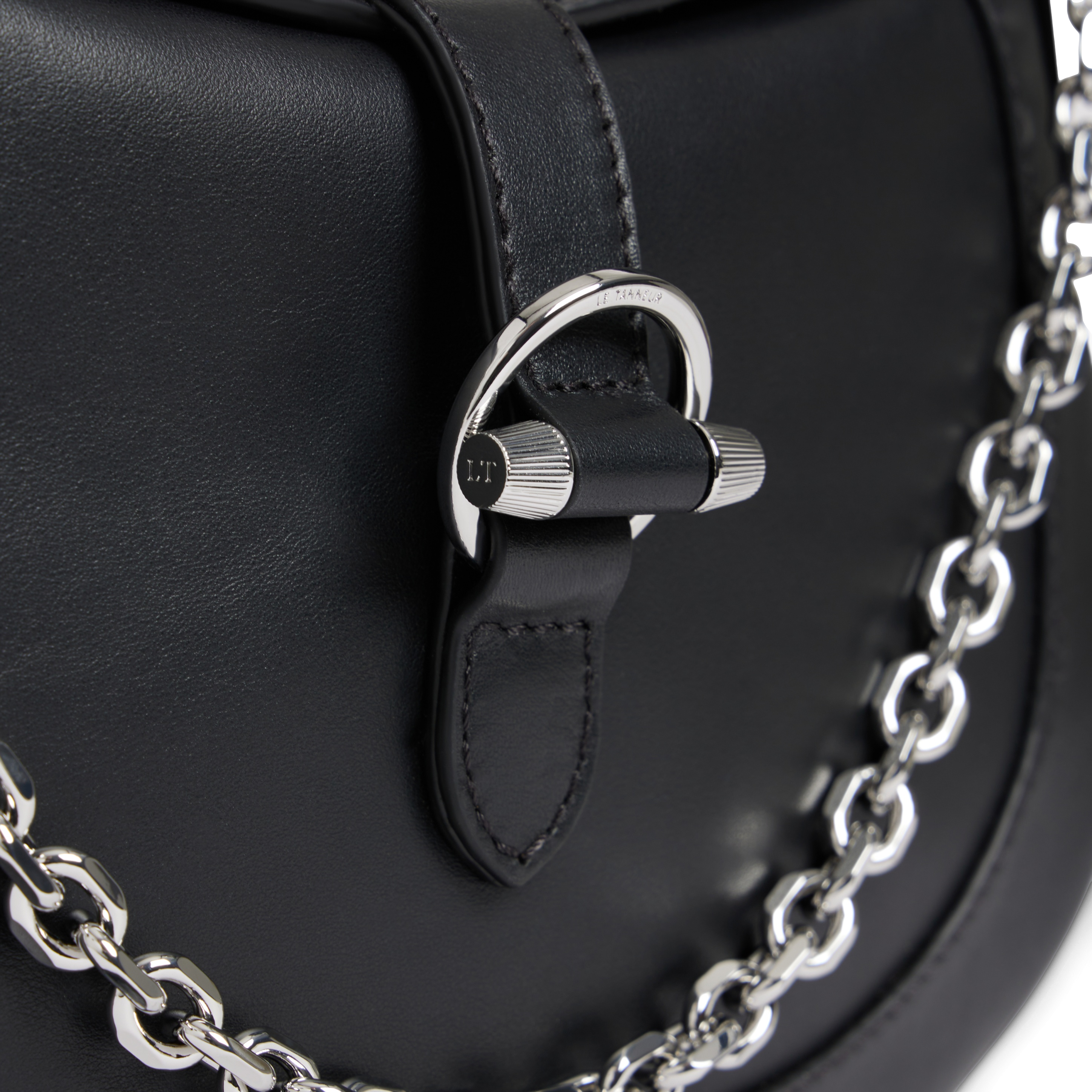 Petit sac bandoulière en cuir  Noir