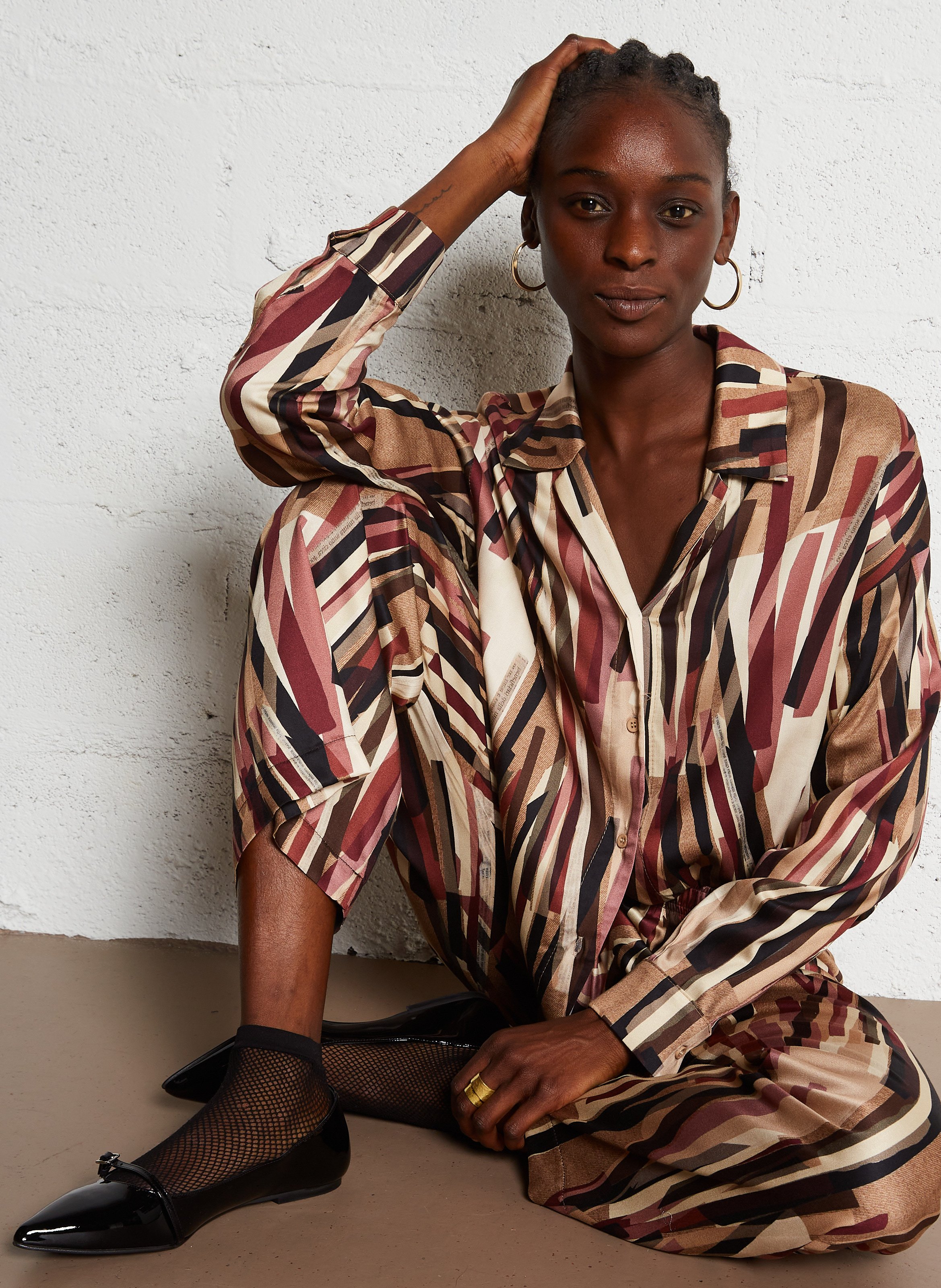 Chemise col classique imprimée IMPERIAL Beige