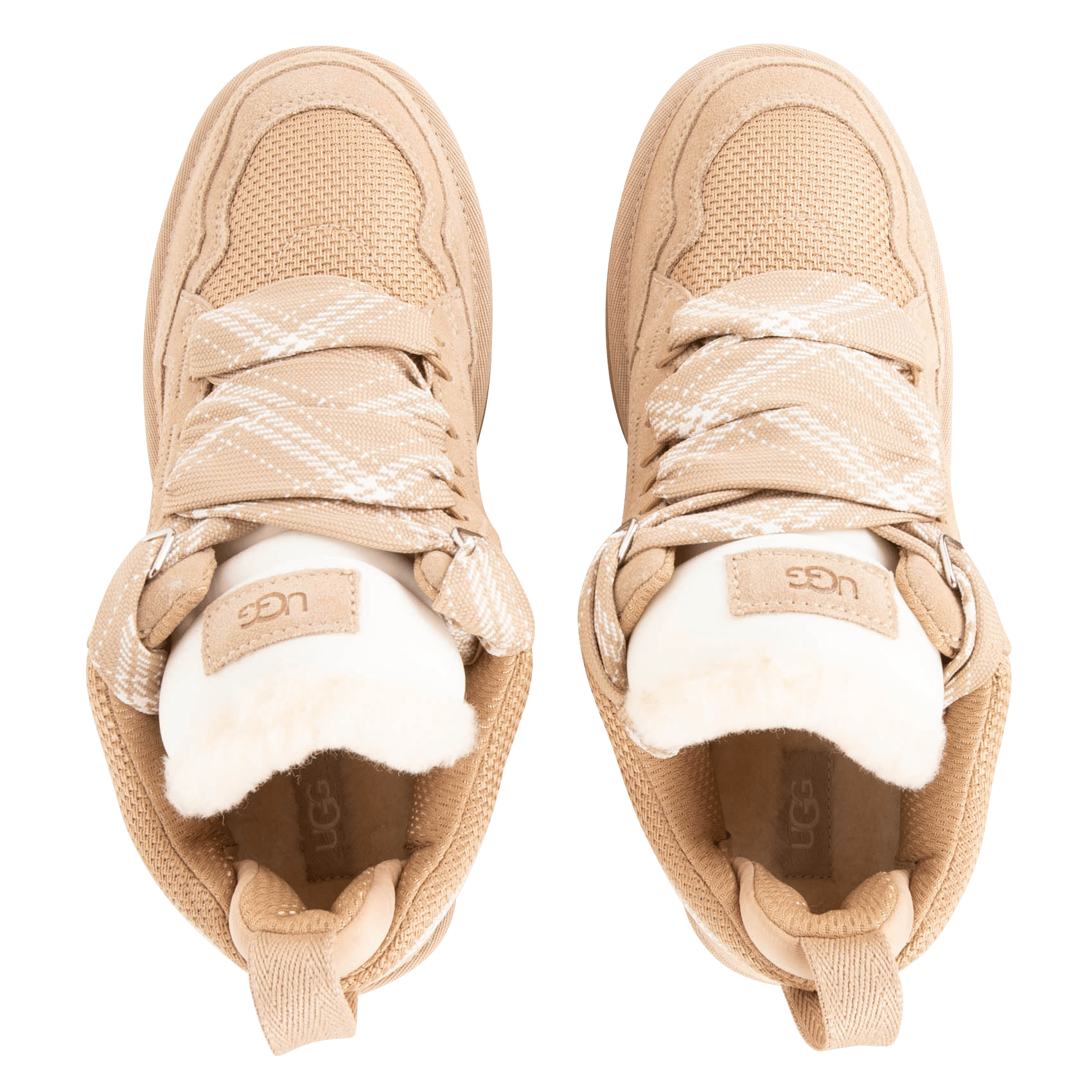 Low-top sneakers in two-tone suede leather UGG Beige