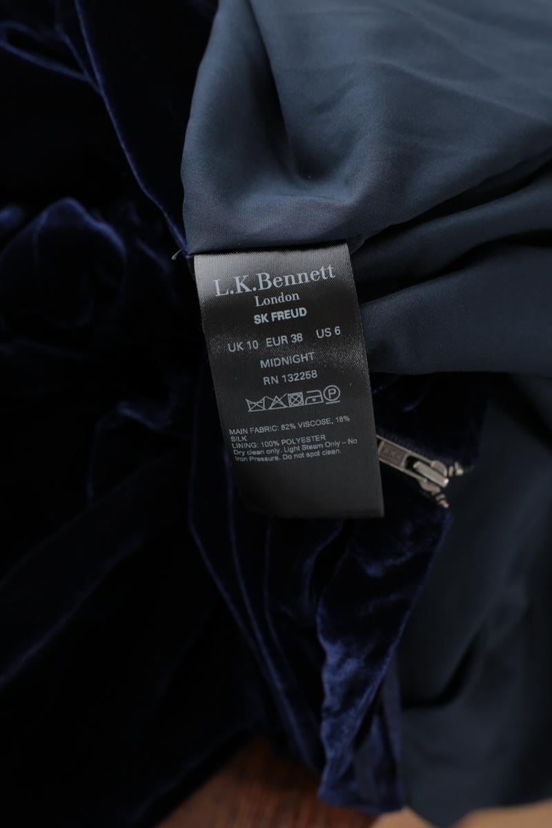 Velour skirt LK BENNETT - Seconde Main Blue