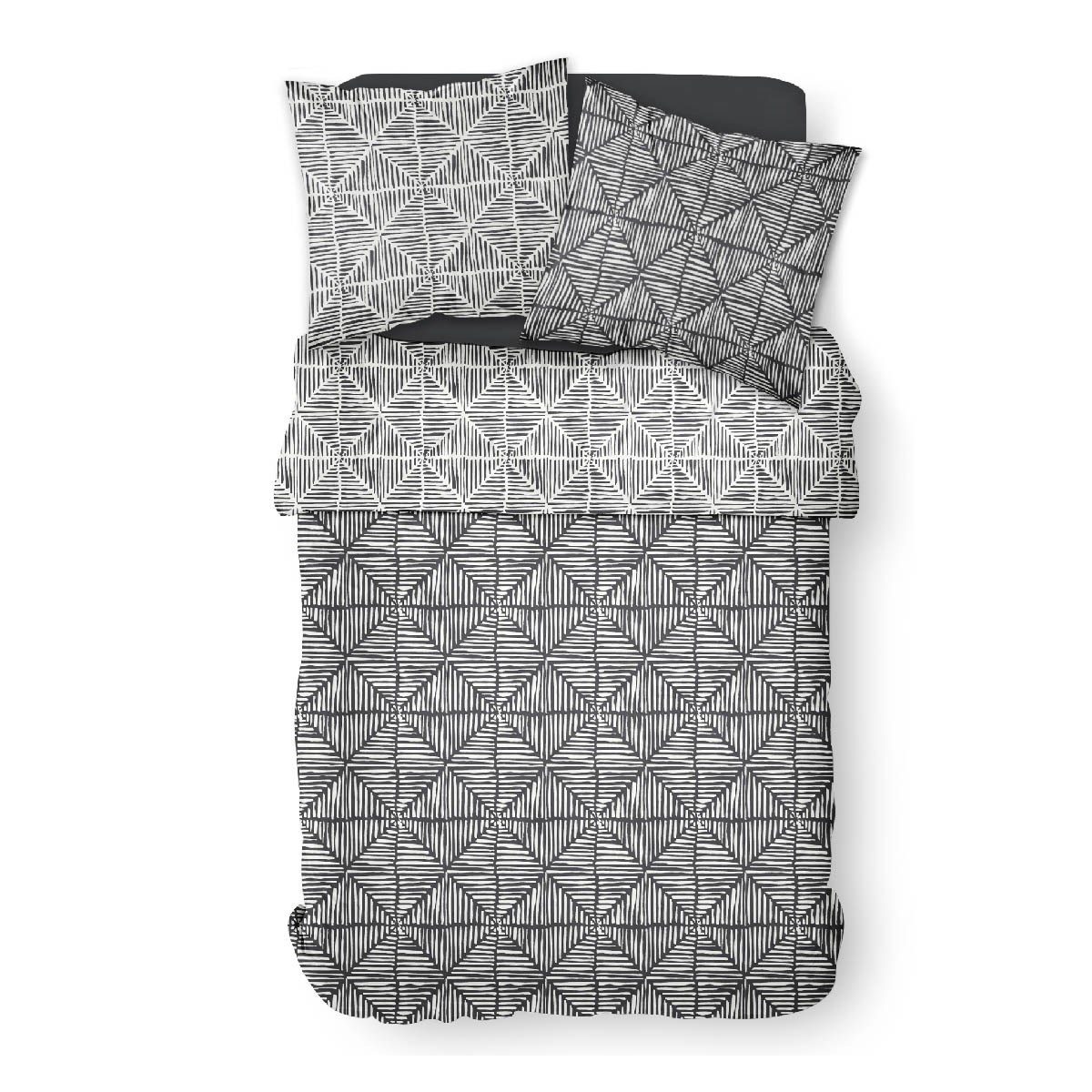Printed cotton bedding set TODAY LINGE DE MAISON White