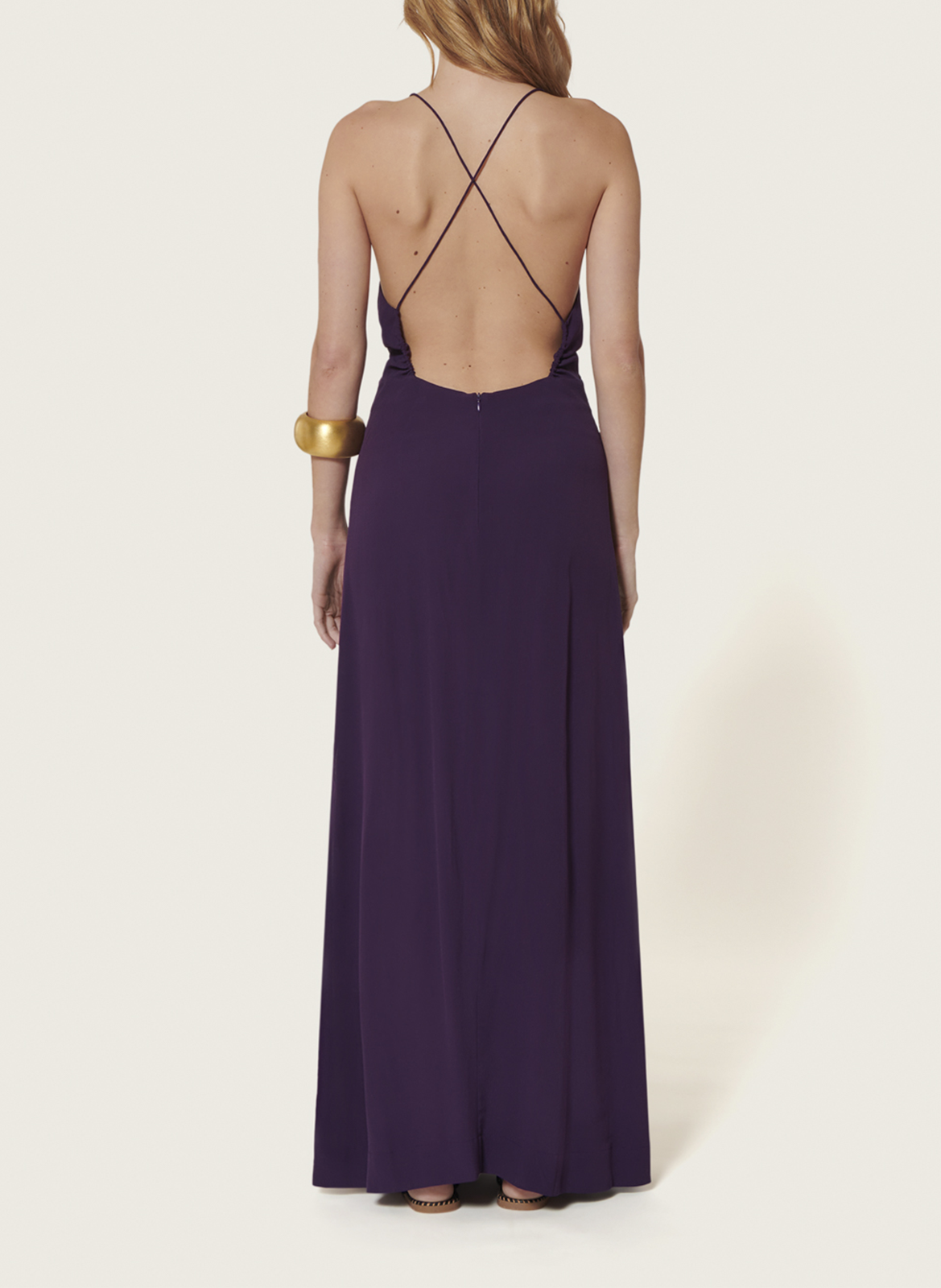 Lange jurk met V-hals KARMA KOMA Violet