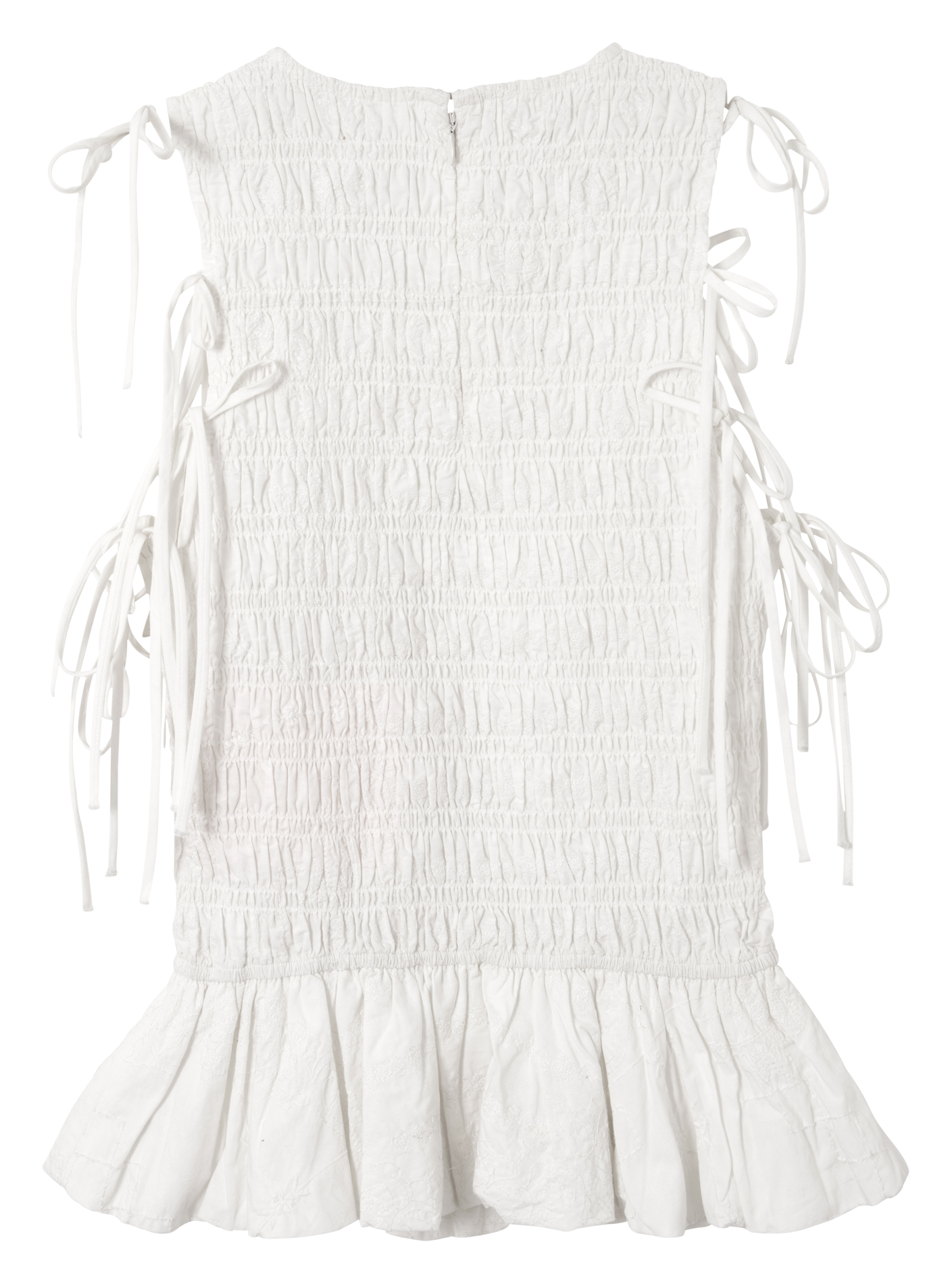 Sleeveless Textured Solid Top DAMSON MADDER White