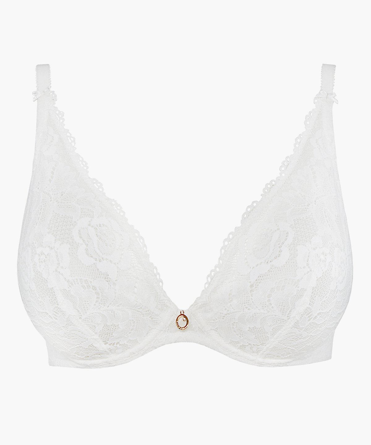 A la Folie kohl black underwired triangle bra AUBADE White