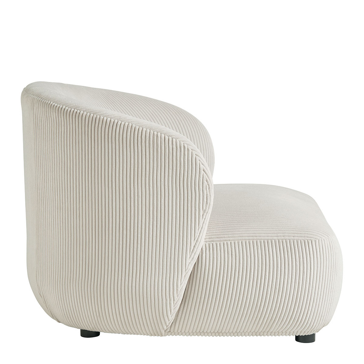 Large corduroy Lisette armchair - cream BLANC D'IVOIRE Beige