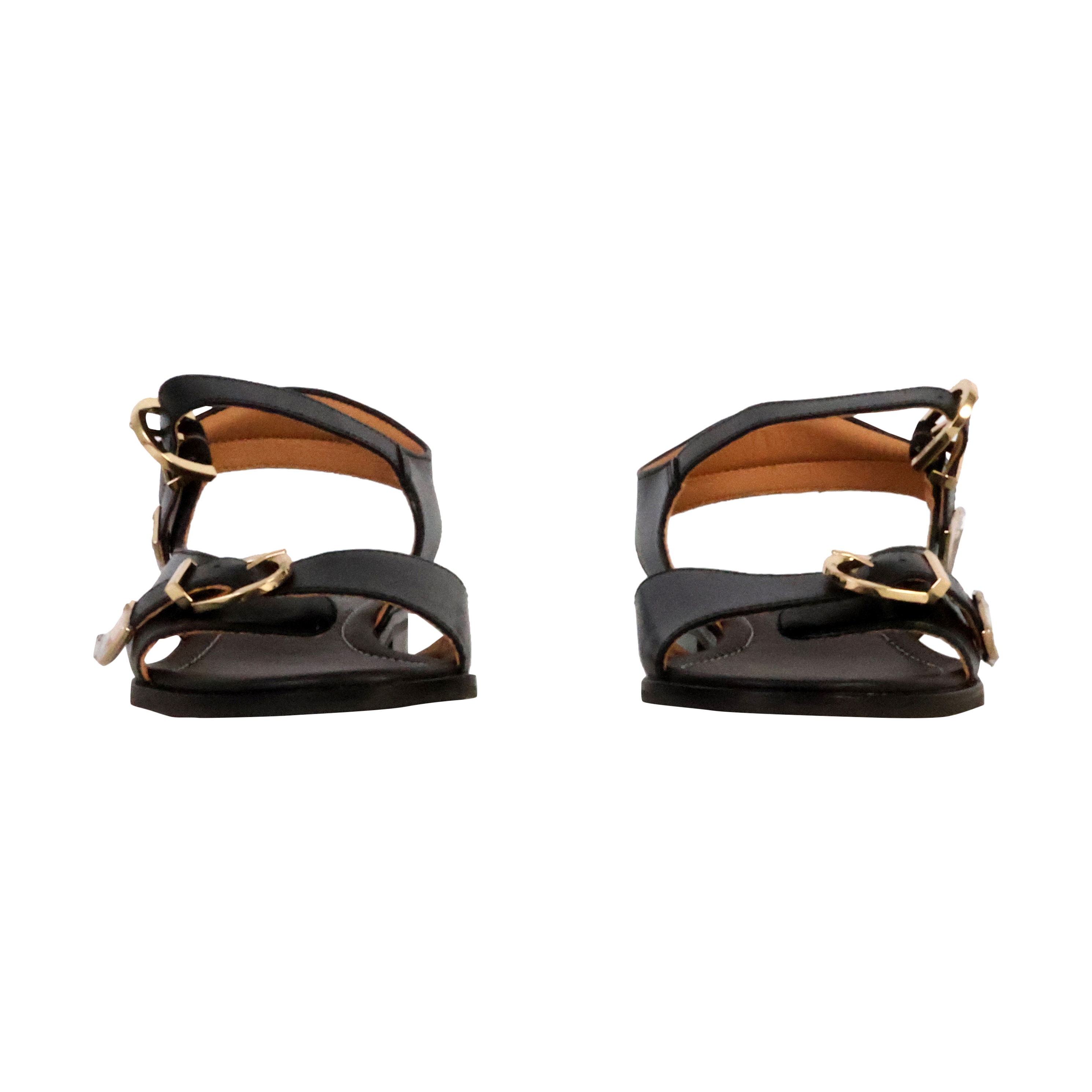 Fiona leather sandals EMILIE KARSTON Black