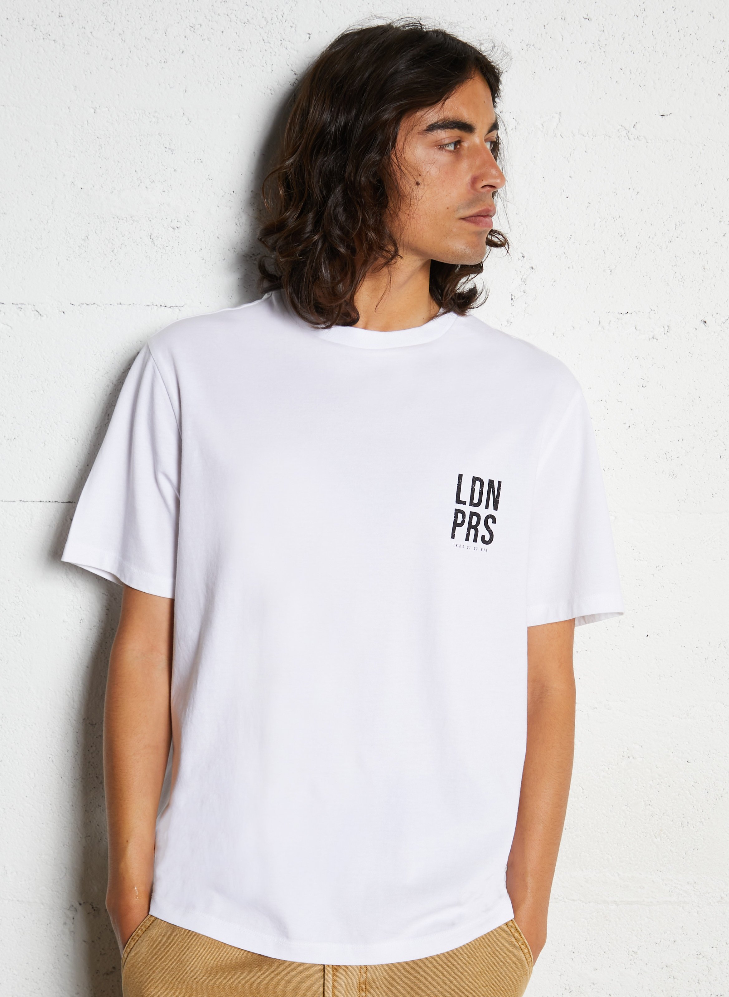 T-Shirt mit geradem Schnitt und großem Rückenprint IKKS Weiss