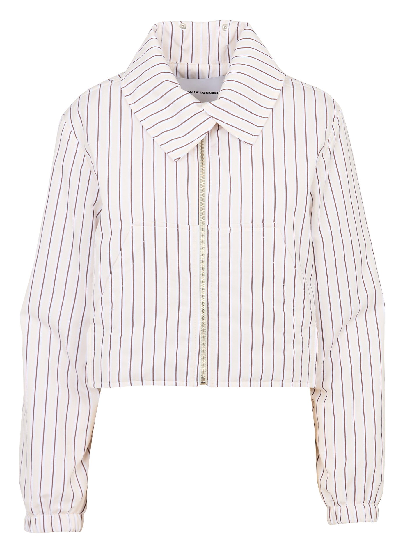 Asymmetric Striped Collar Jacket MARGAUX LONNBERG Multicolored